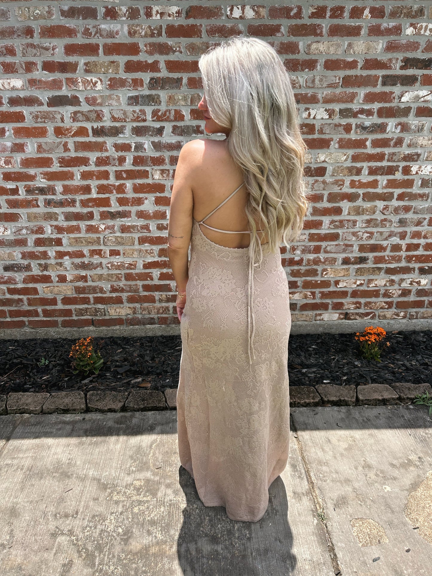 Palms Maxi Dress- Taupe