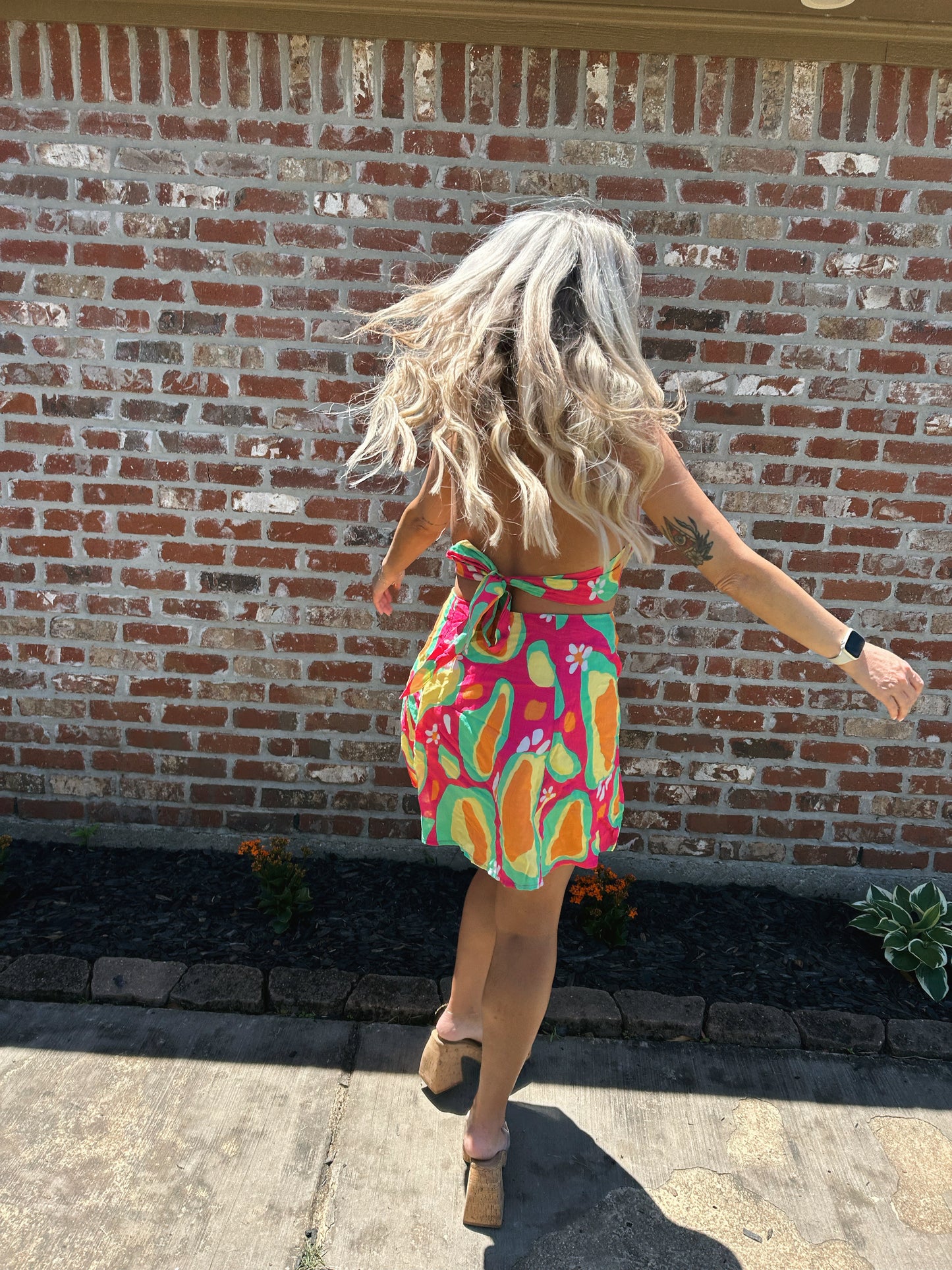 Cut Out Halter Dress