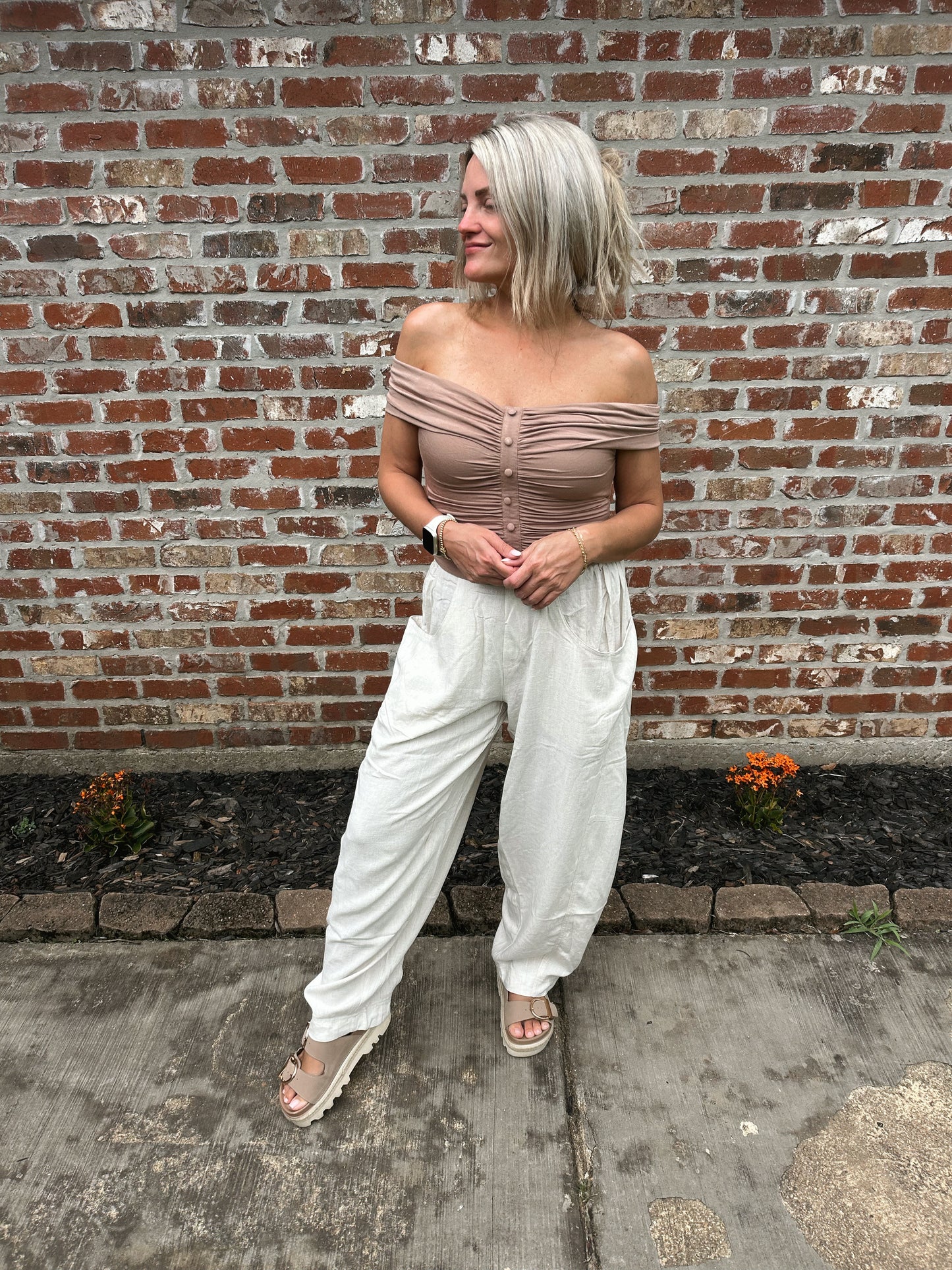 Silhouette Button Top