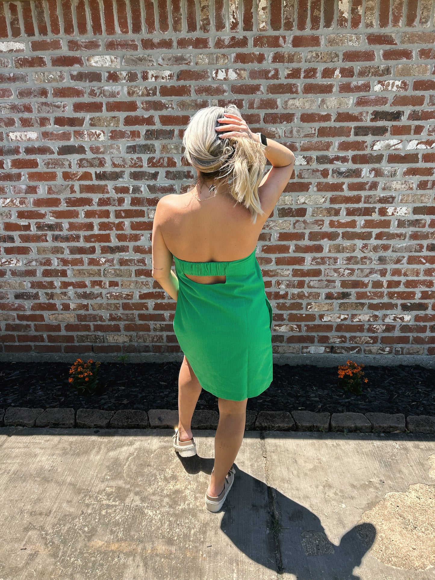 Sunwashed Linen Dress