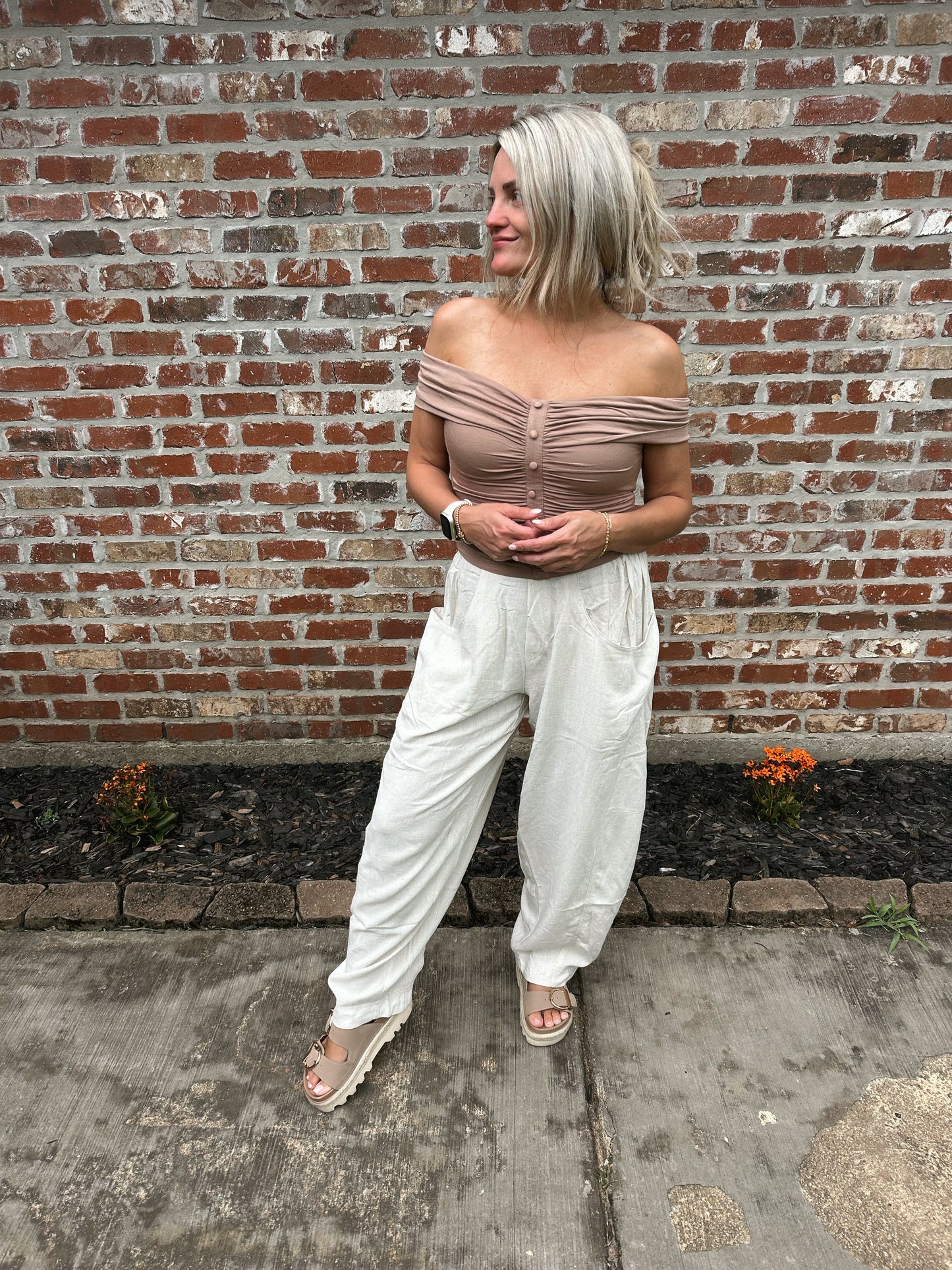 Silhouette Button Top