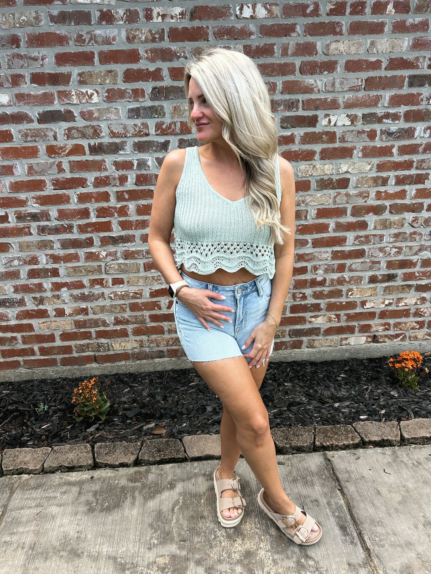 Embellished Sweater Tank