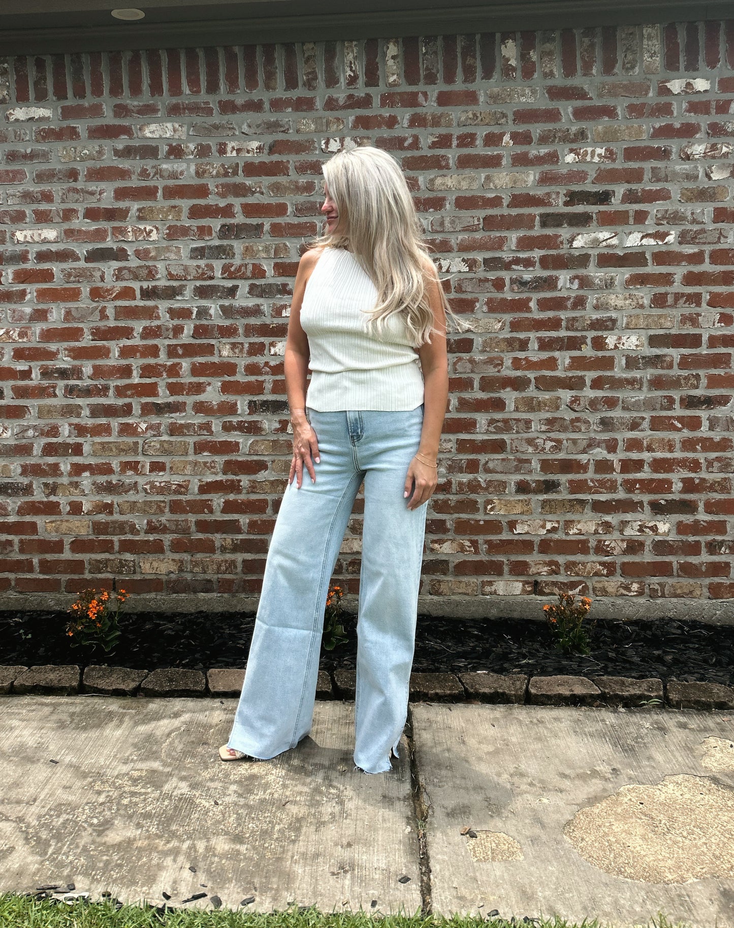 June Side Slit Jeans