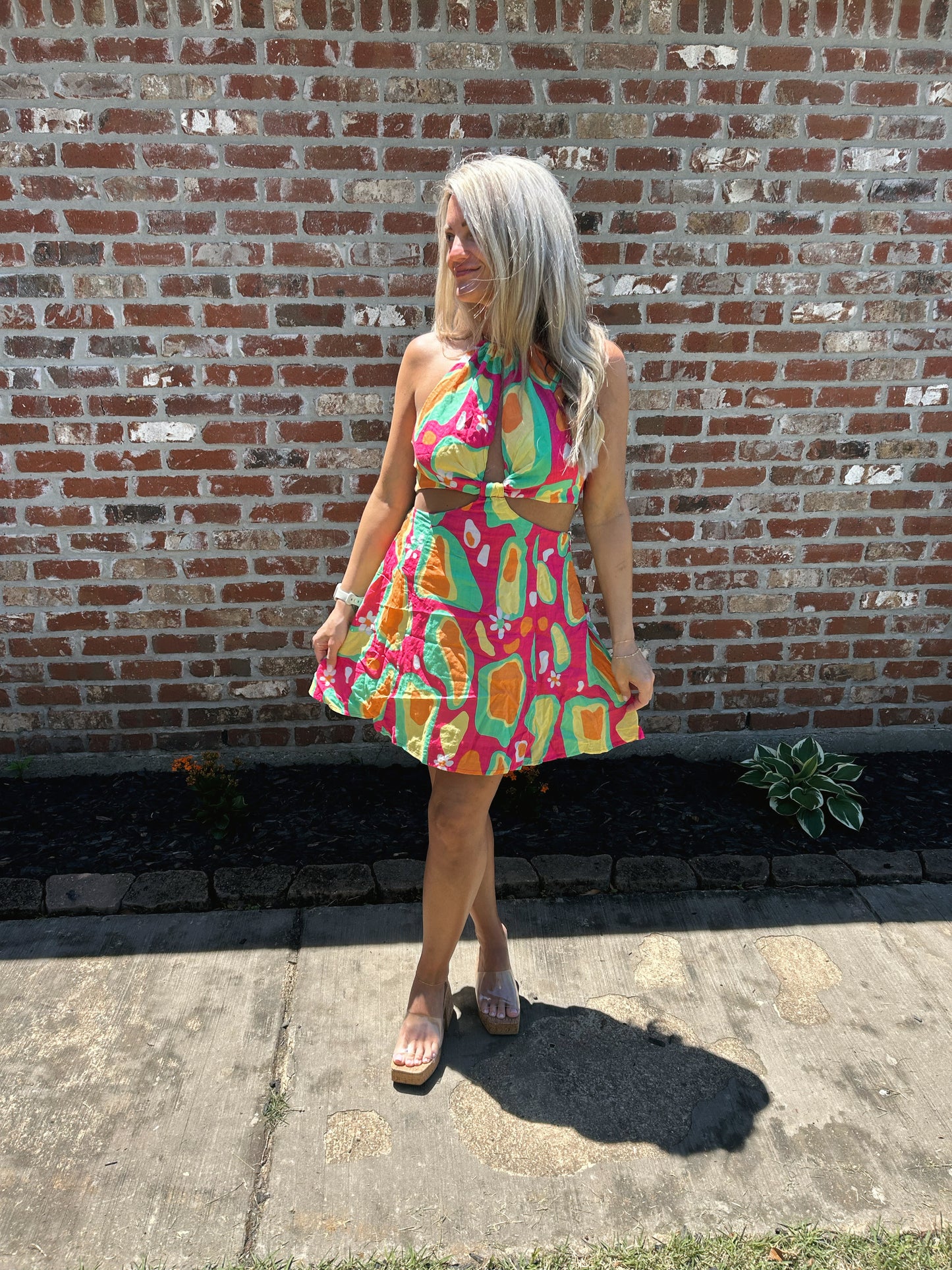 Cut Out Halter Dress