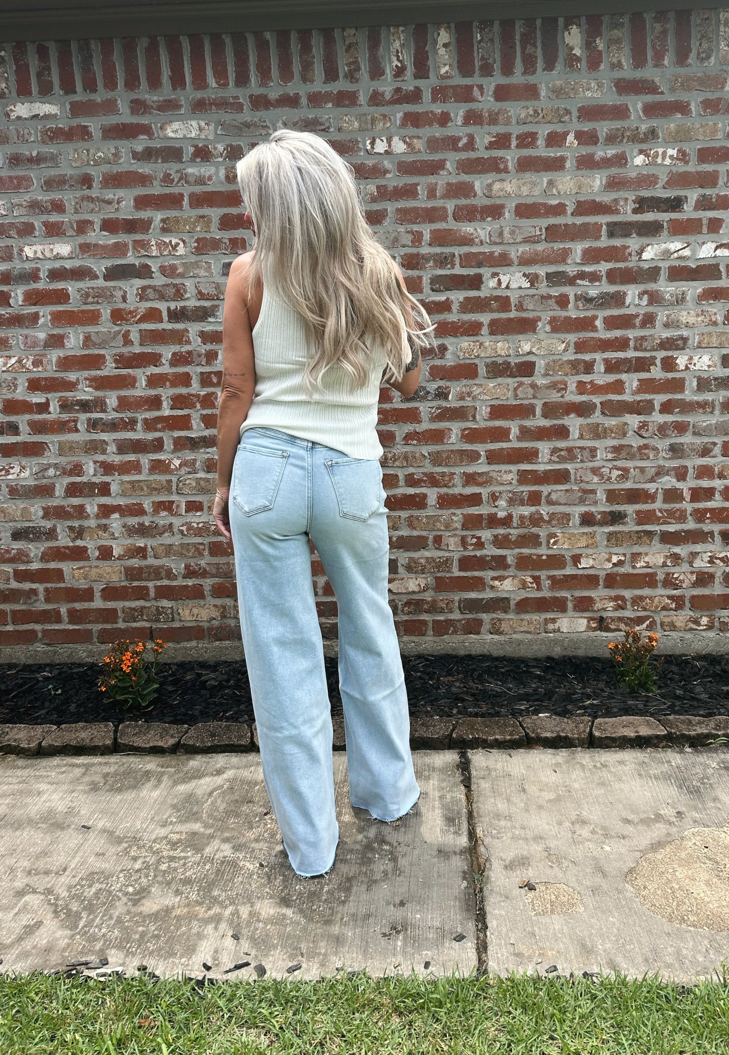 June Side Slit Jeans