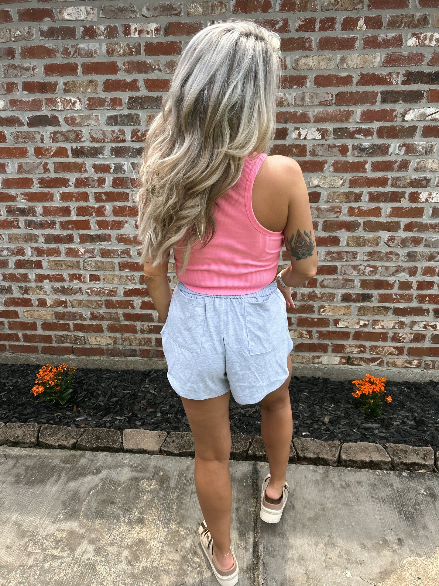 Dolphin Hem Cotton Shorts