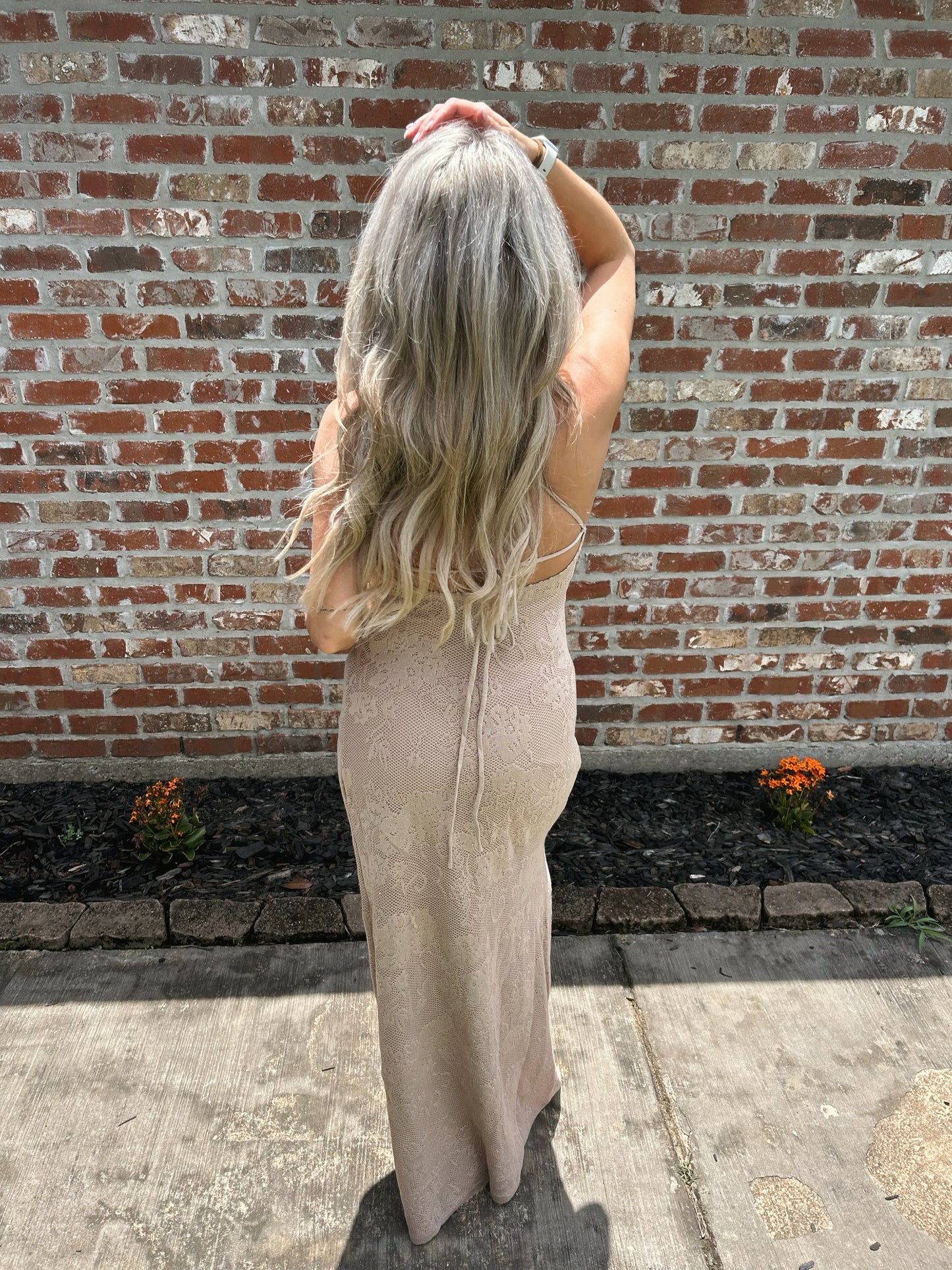Palms Maxi Dress- Taupe