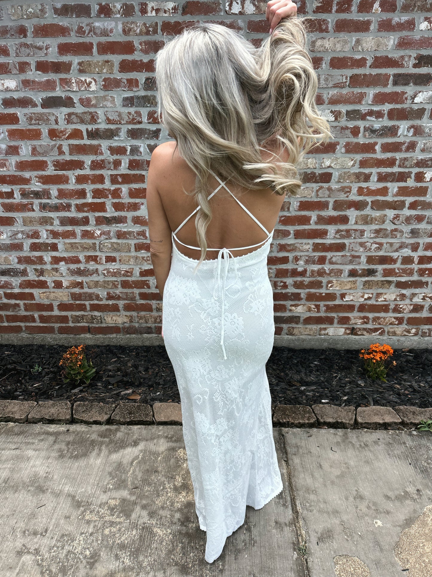 Palms Maxi Dress -White