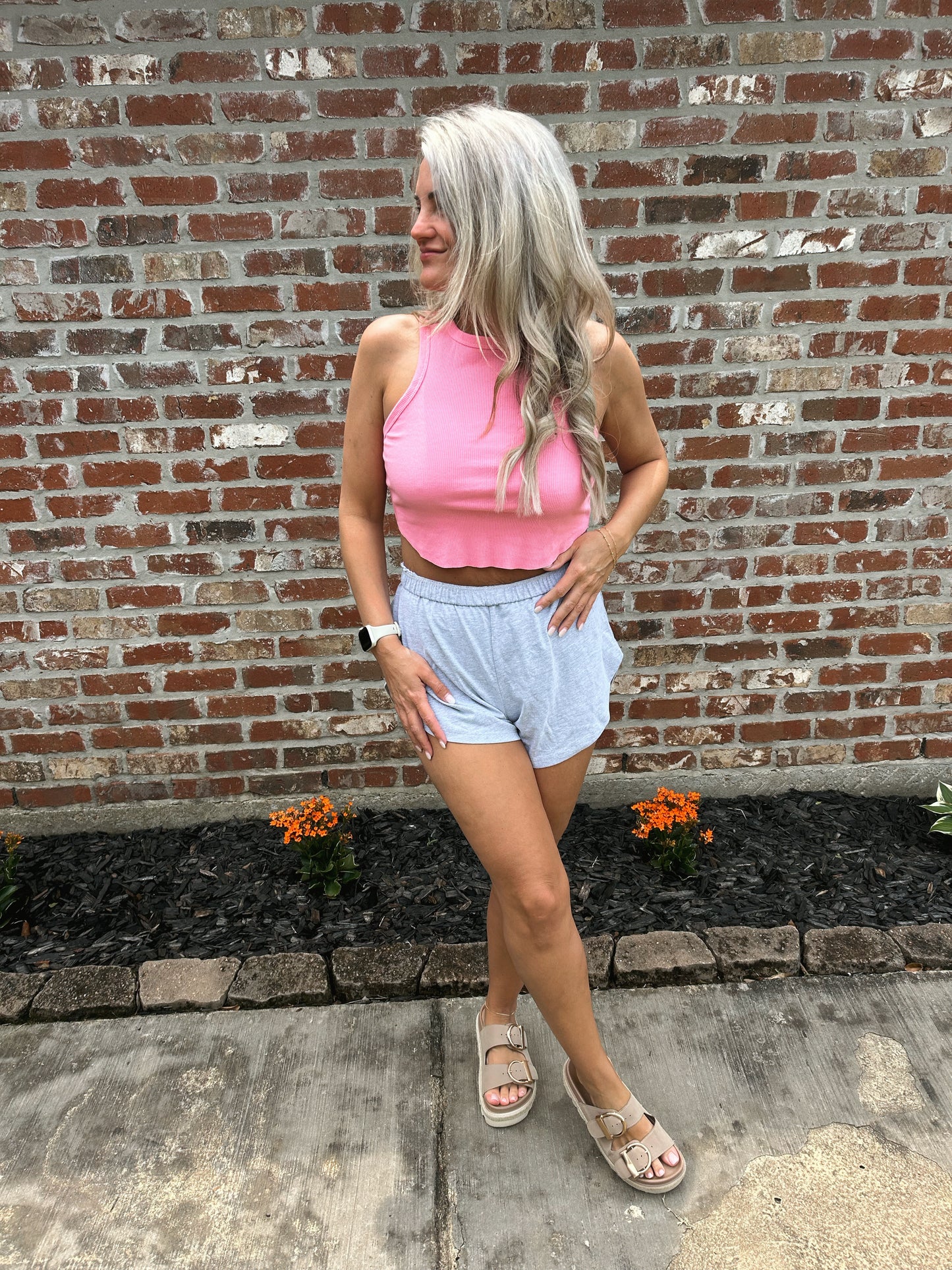 Dolphin Hem Cotton Shorts