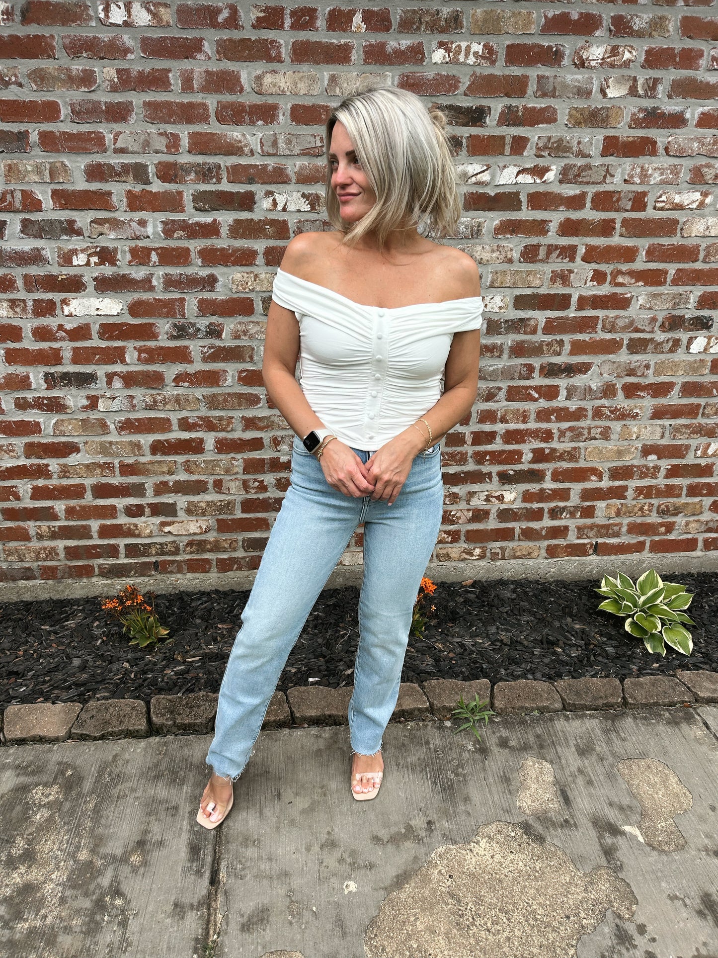 Silhouette Button Top