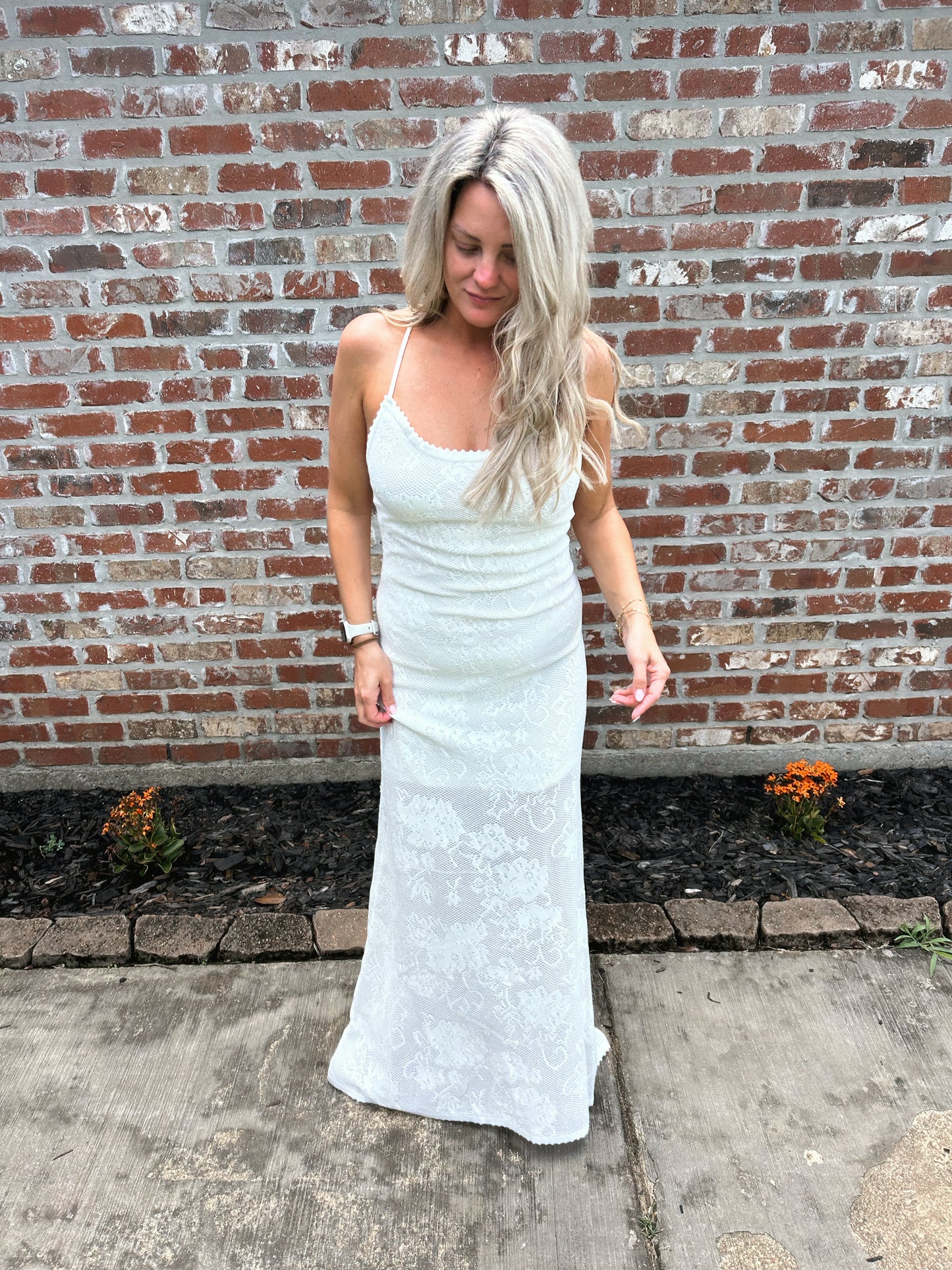 Palms Maxi Dress -White