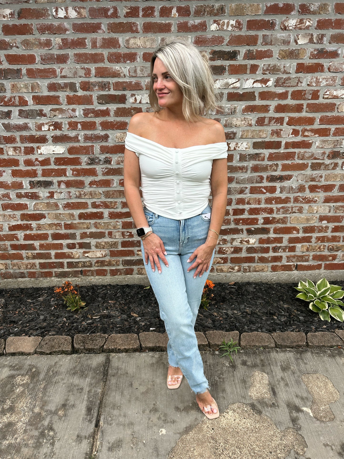 Silhouette Button Top