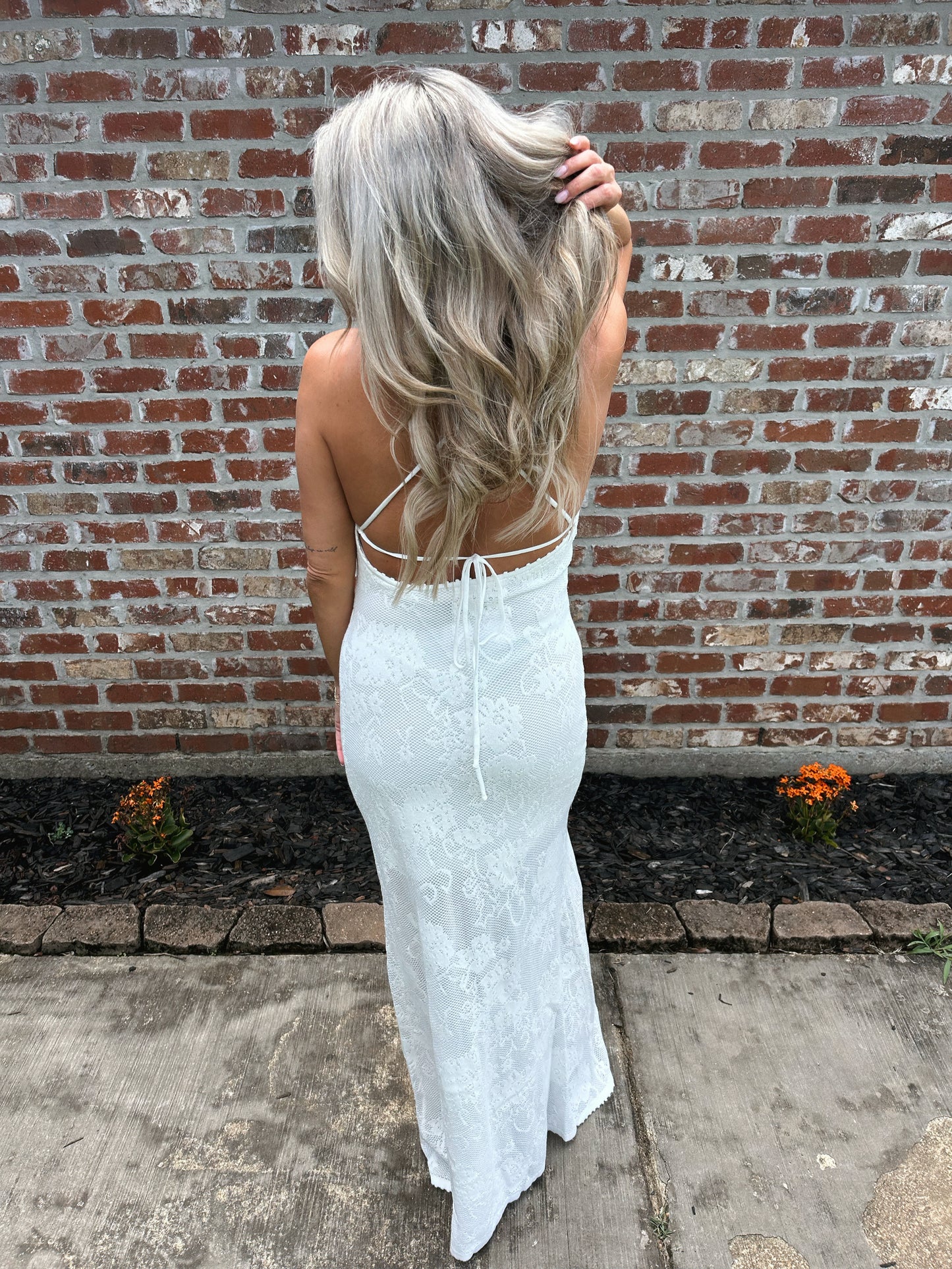 Palms Maxi Dress -White
