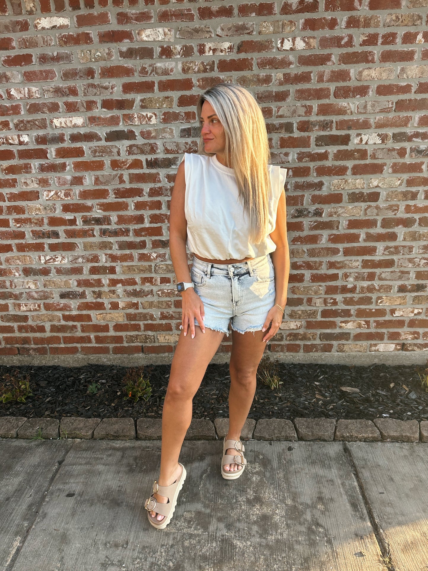 Maddie Pleat Bubble Hem Top