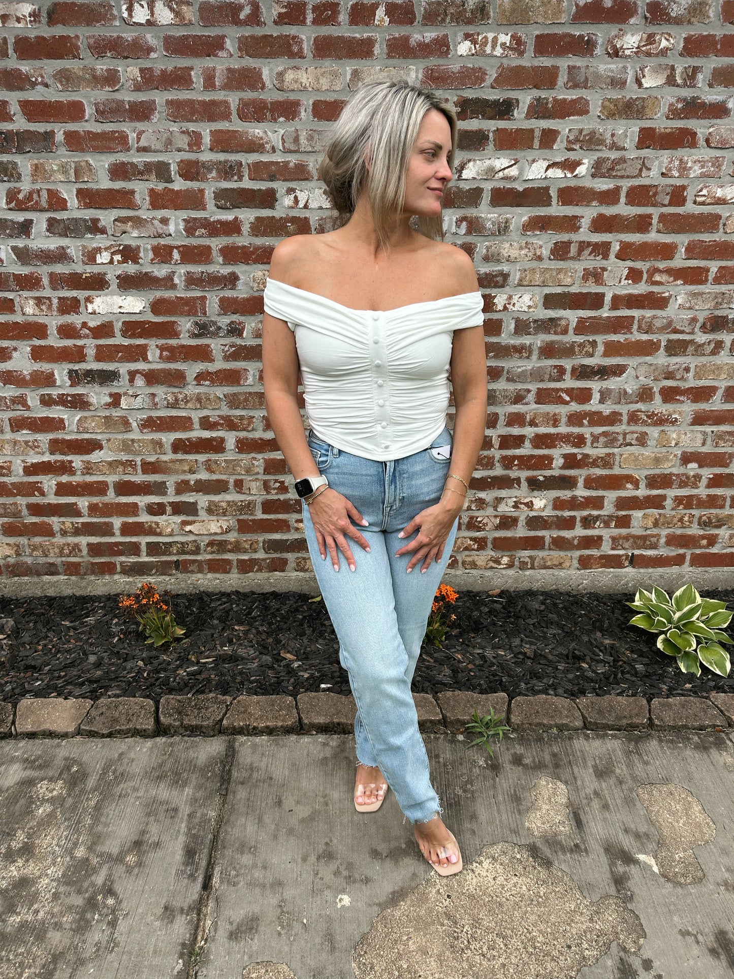 Silhouette Button Top