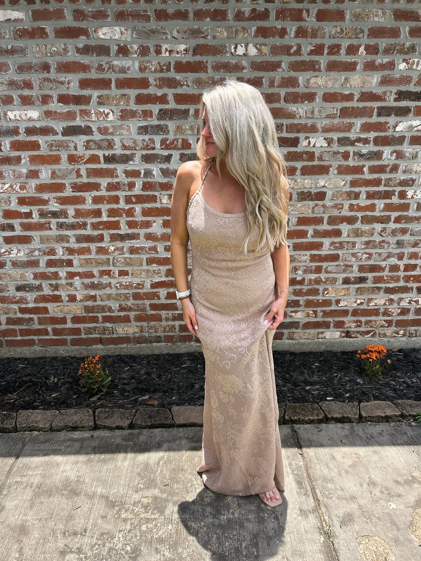 Palms Maxi Dress- Taupe