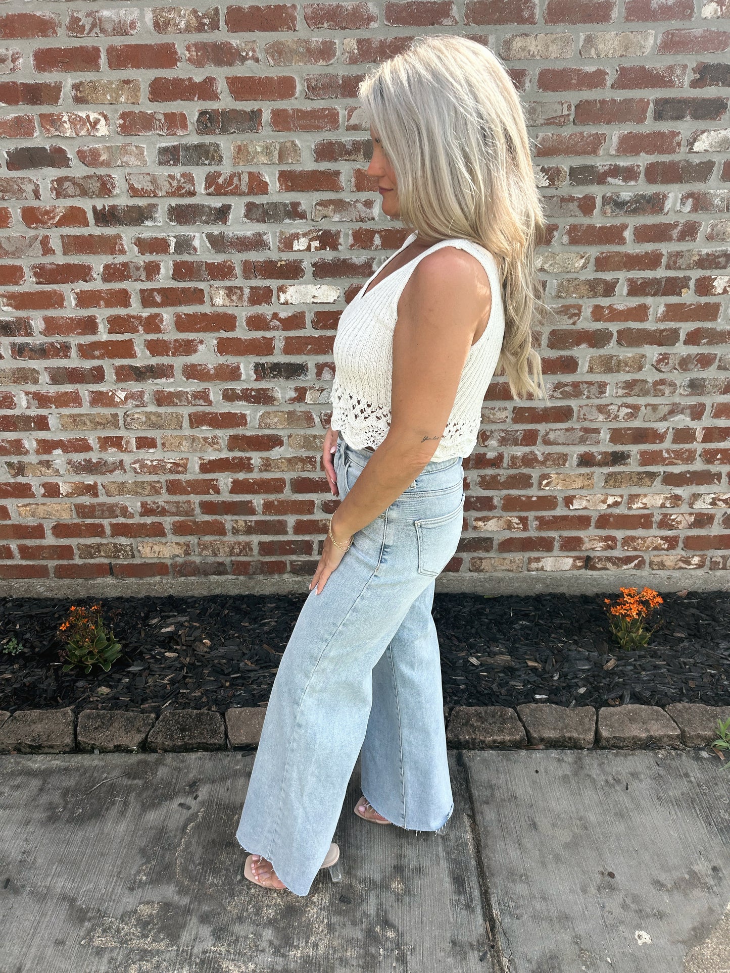 Embellished Sweater Tank