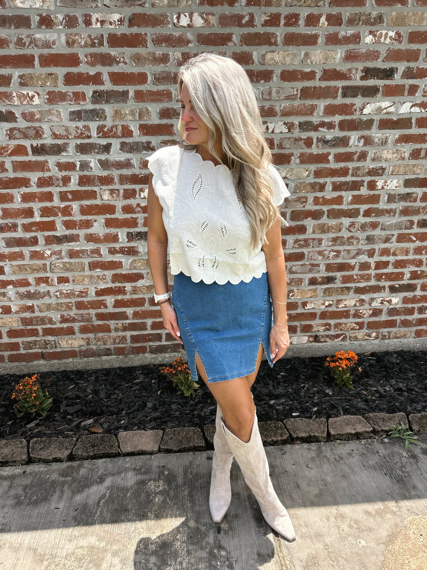 Split Hem Skirt