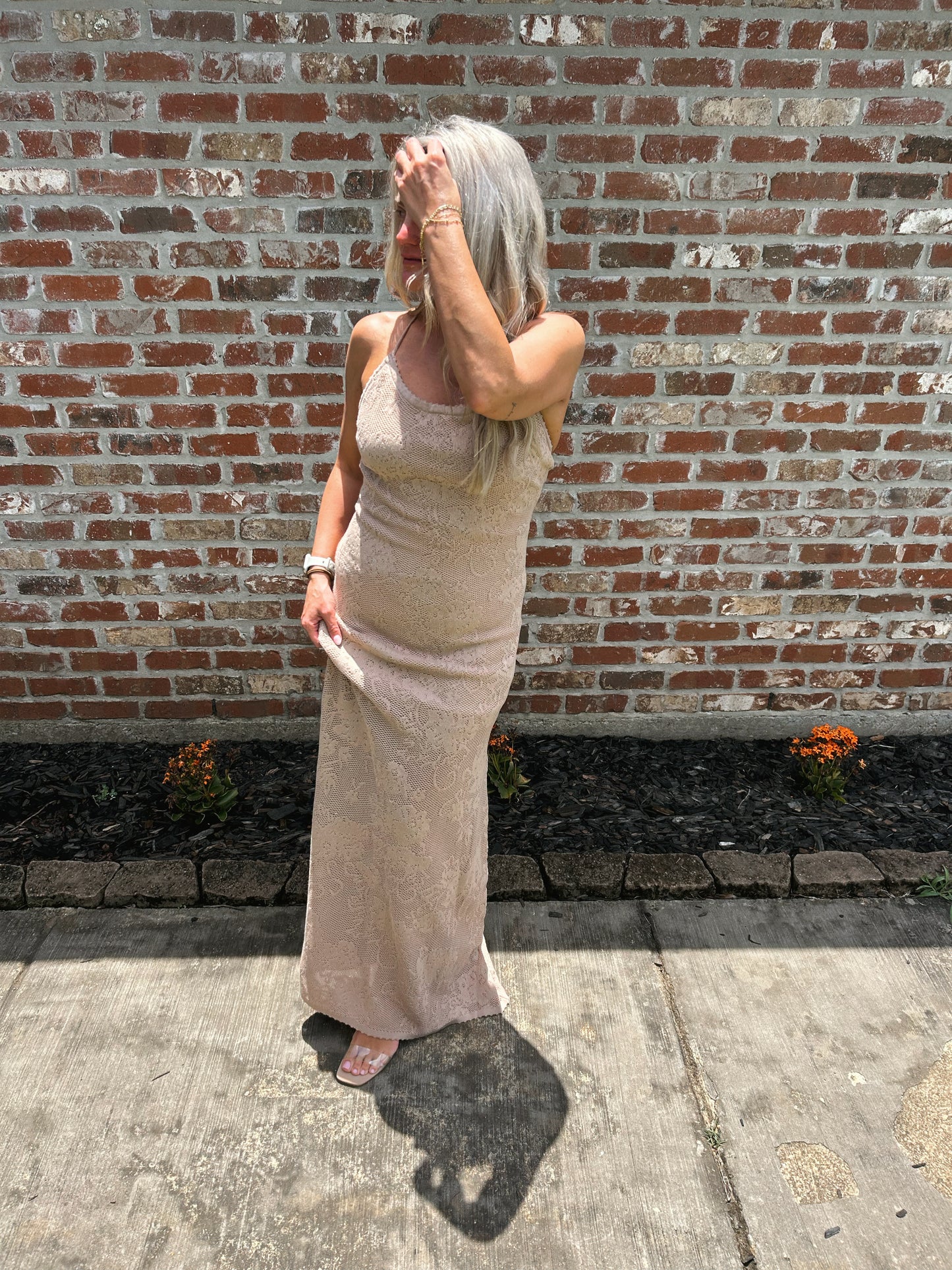Palms Maxi Dress- Taupe