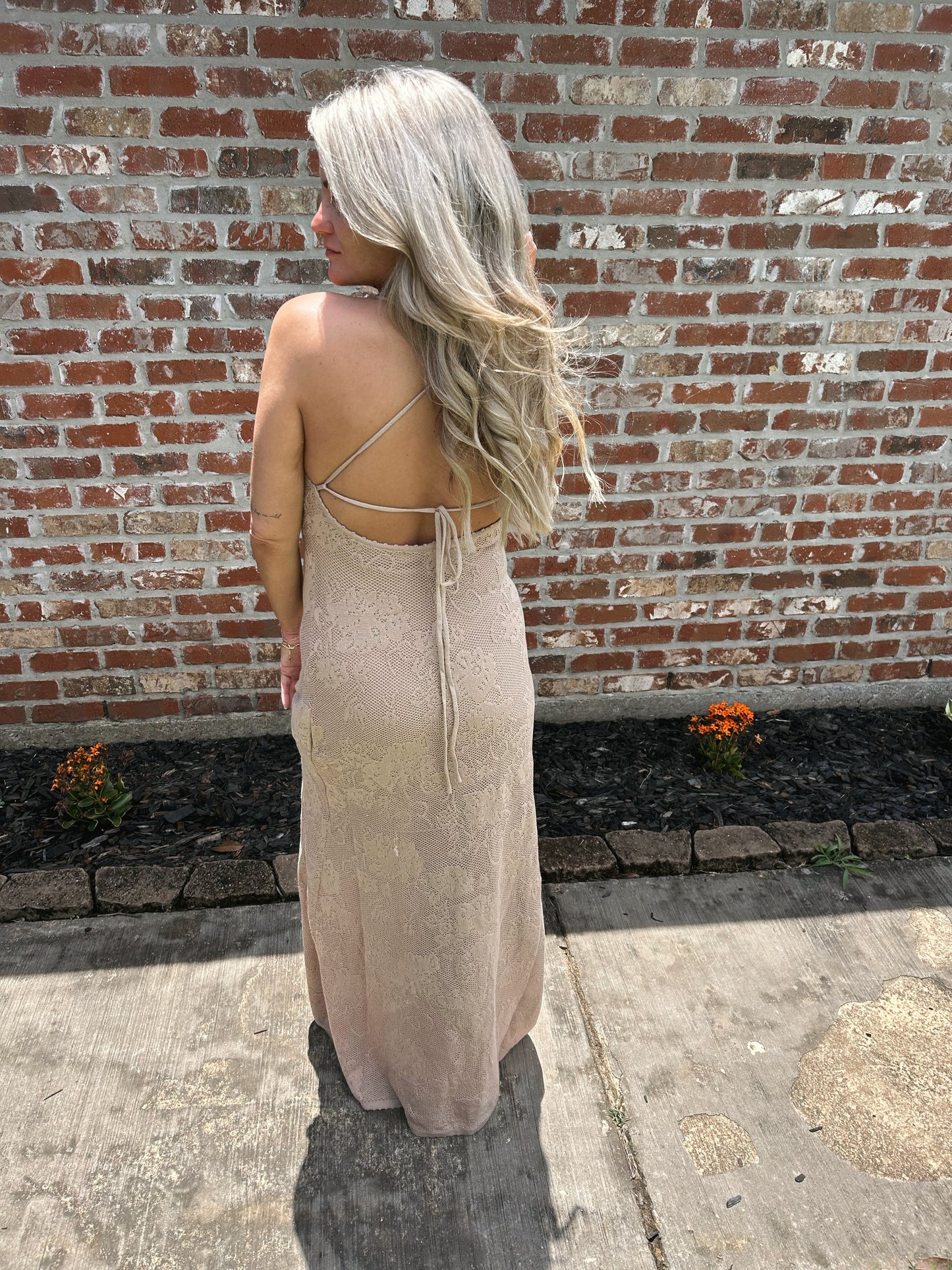 Palms Maxi Dress- Taupe