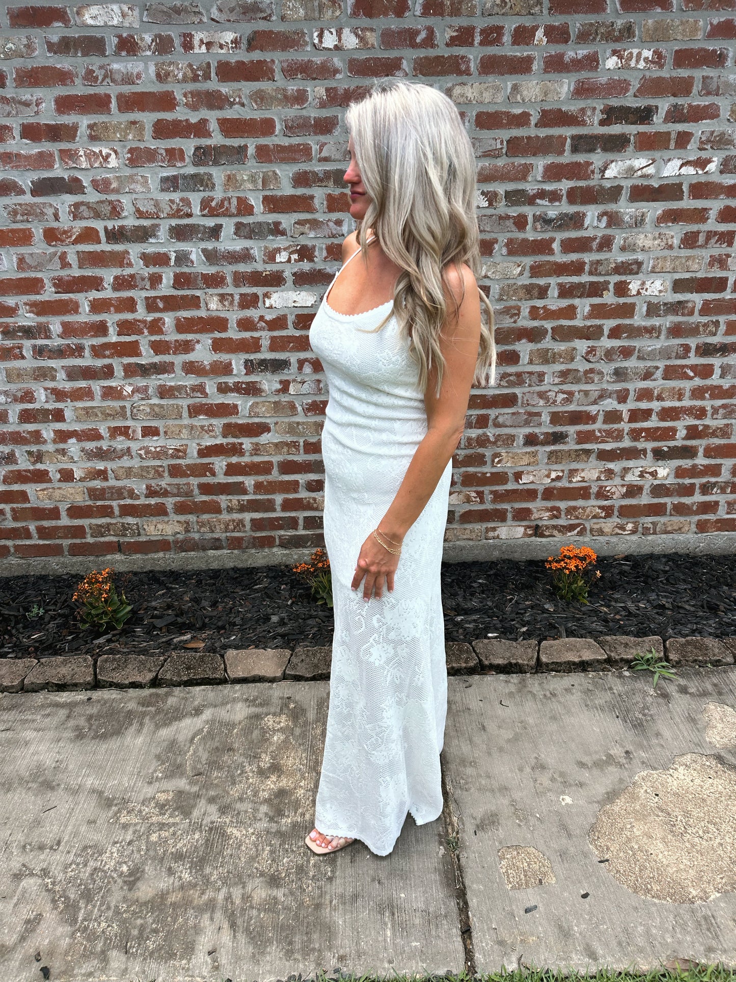 Palms Maxi Dress -White