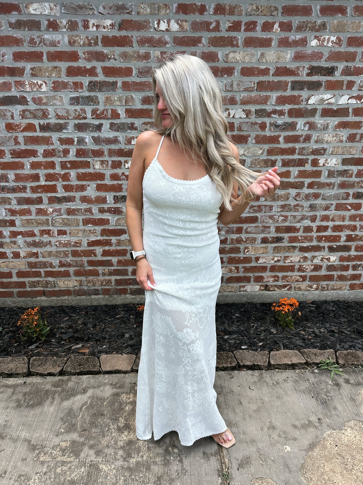 Palms Maxi Dress -White