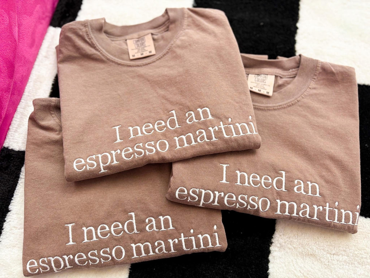 Embroidered Espresso Martini Tee