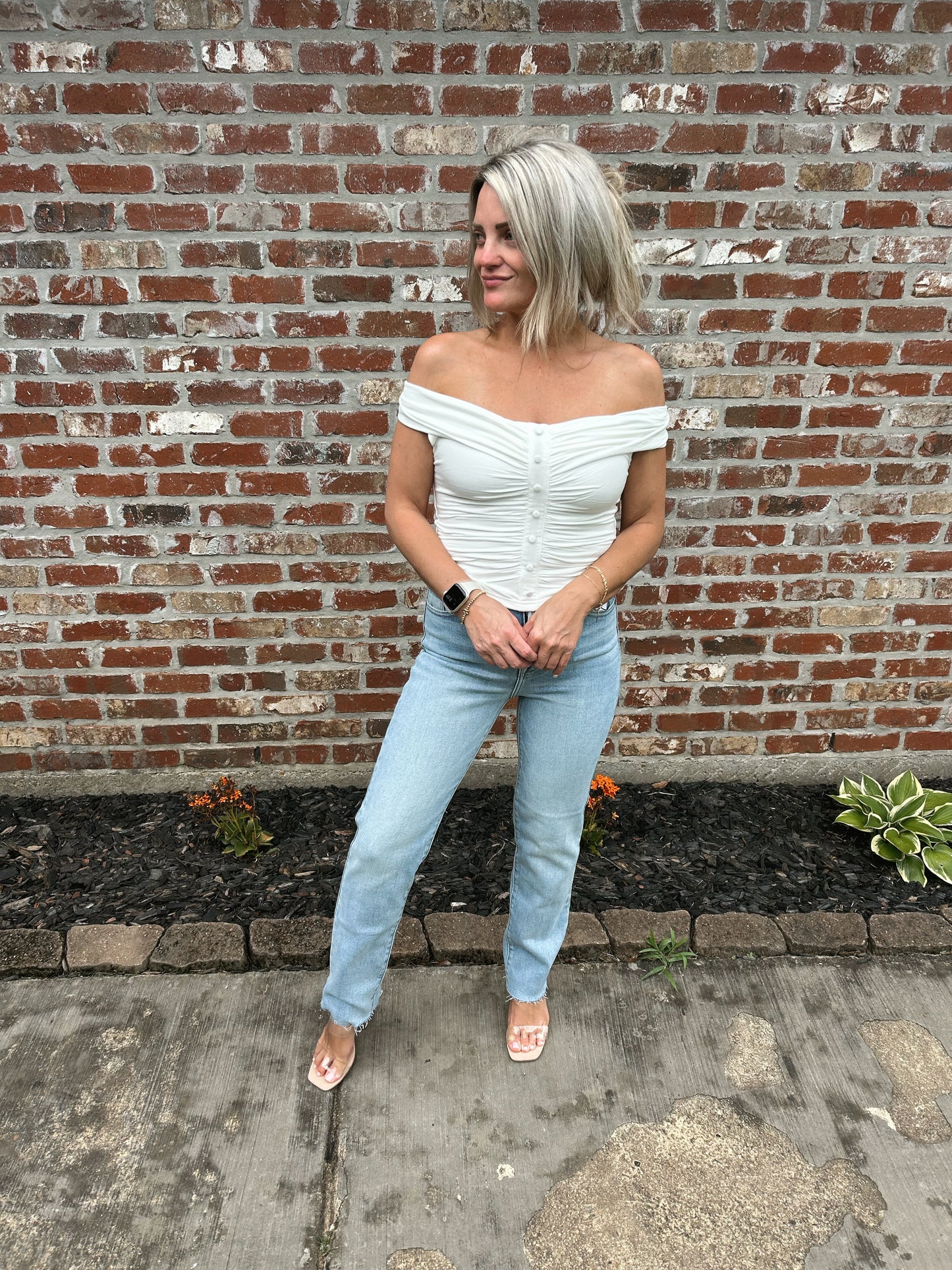 Silhouette Button Top