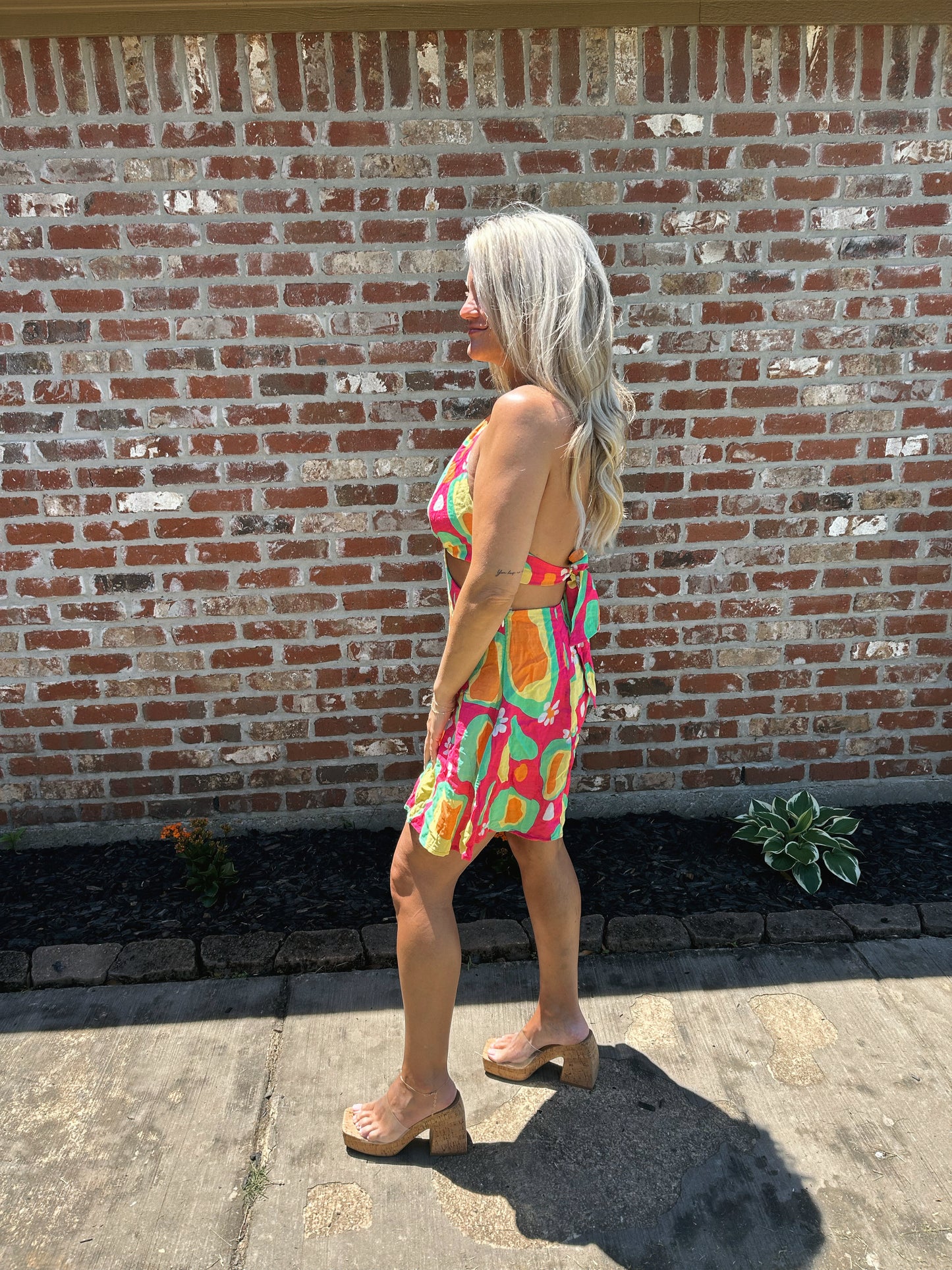 Cut Out Halter Dress