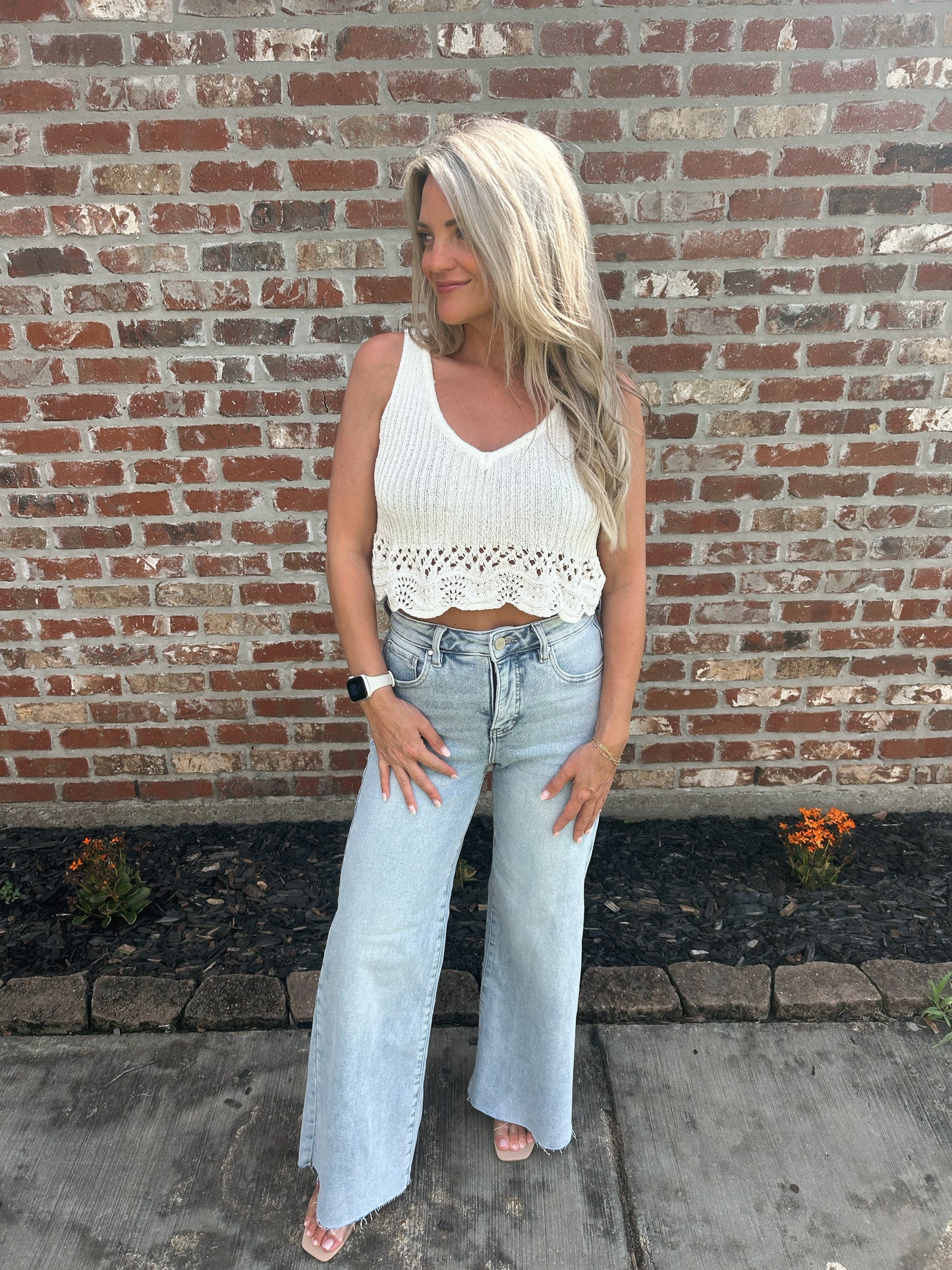 Embellished Sweater Tank