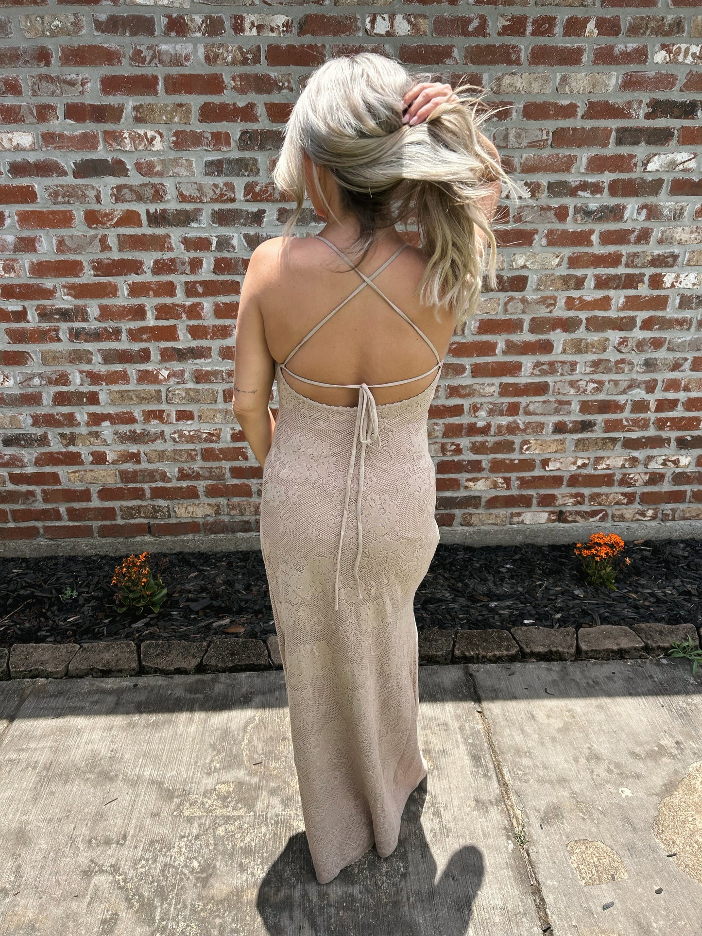 Palms Maxi Dress- Taupe
