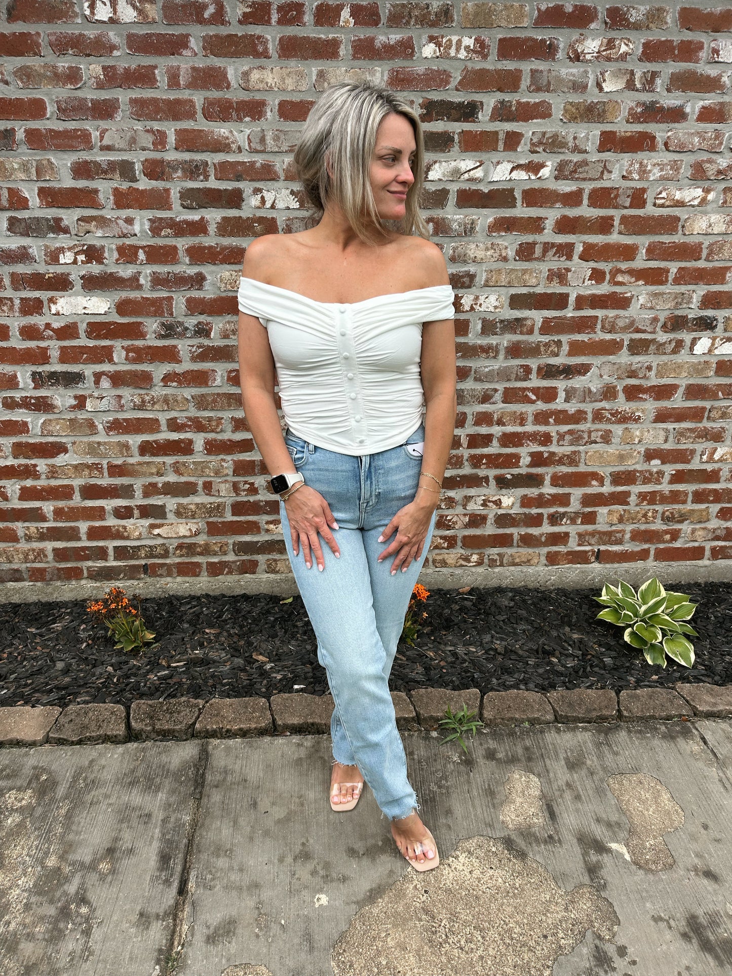 Silhouette Button Top