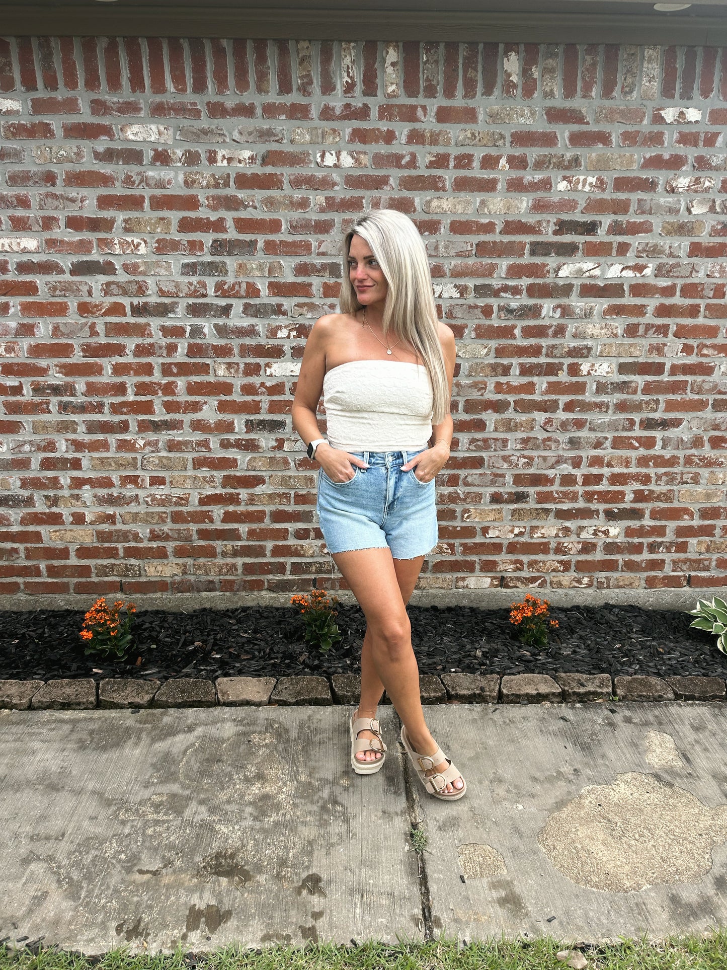 Delia Textured Tube Top