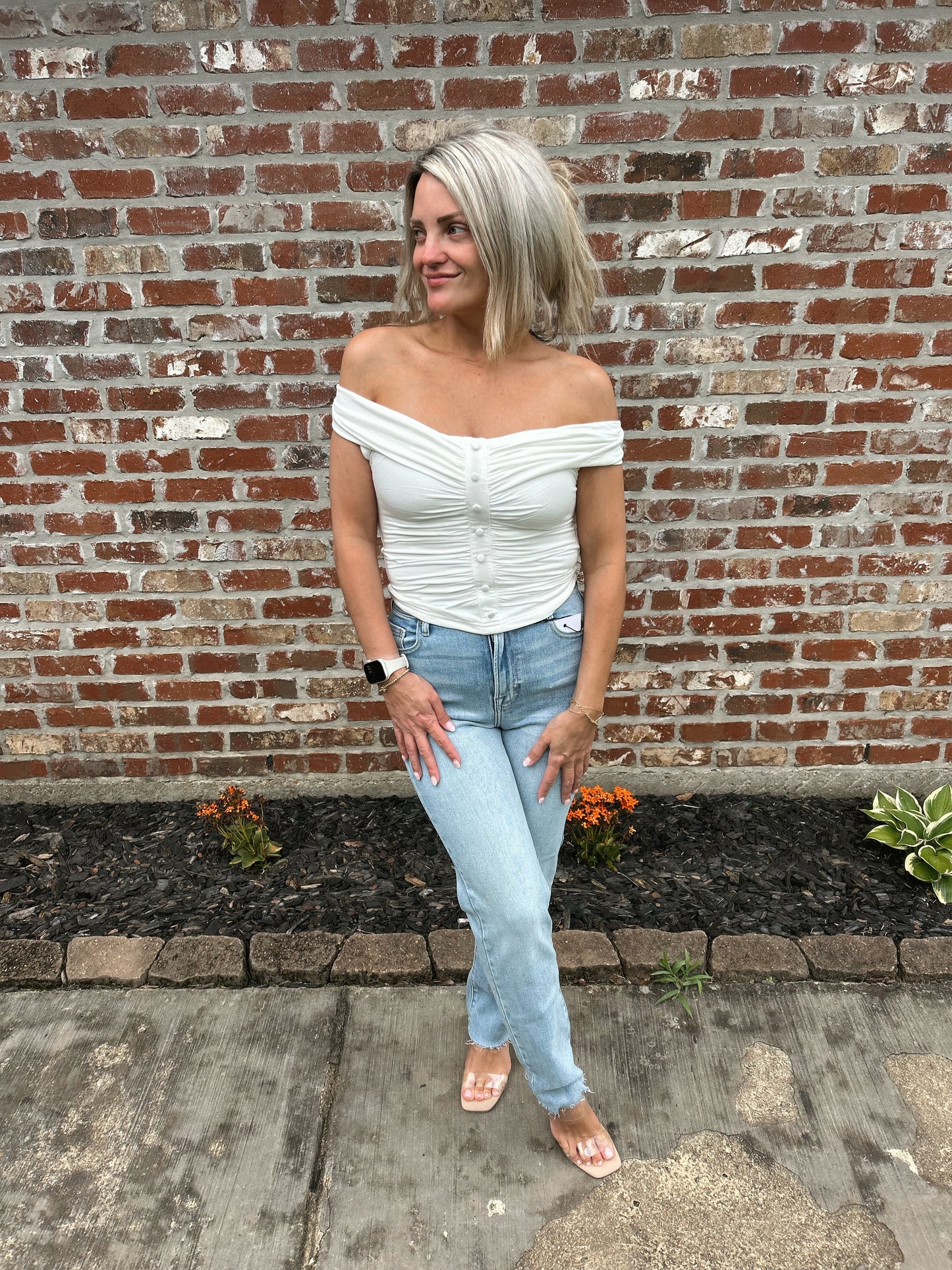 Silhouette Button Top