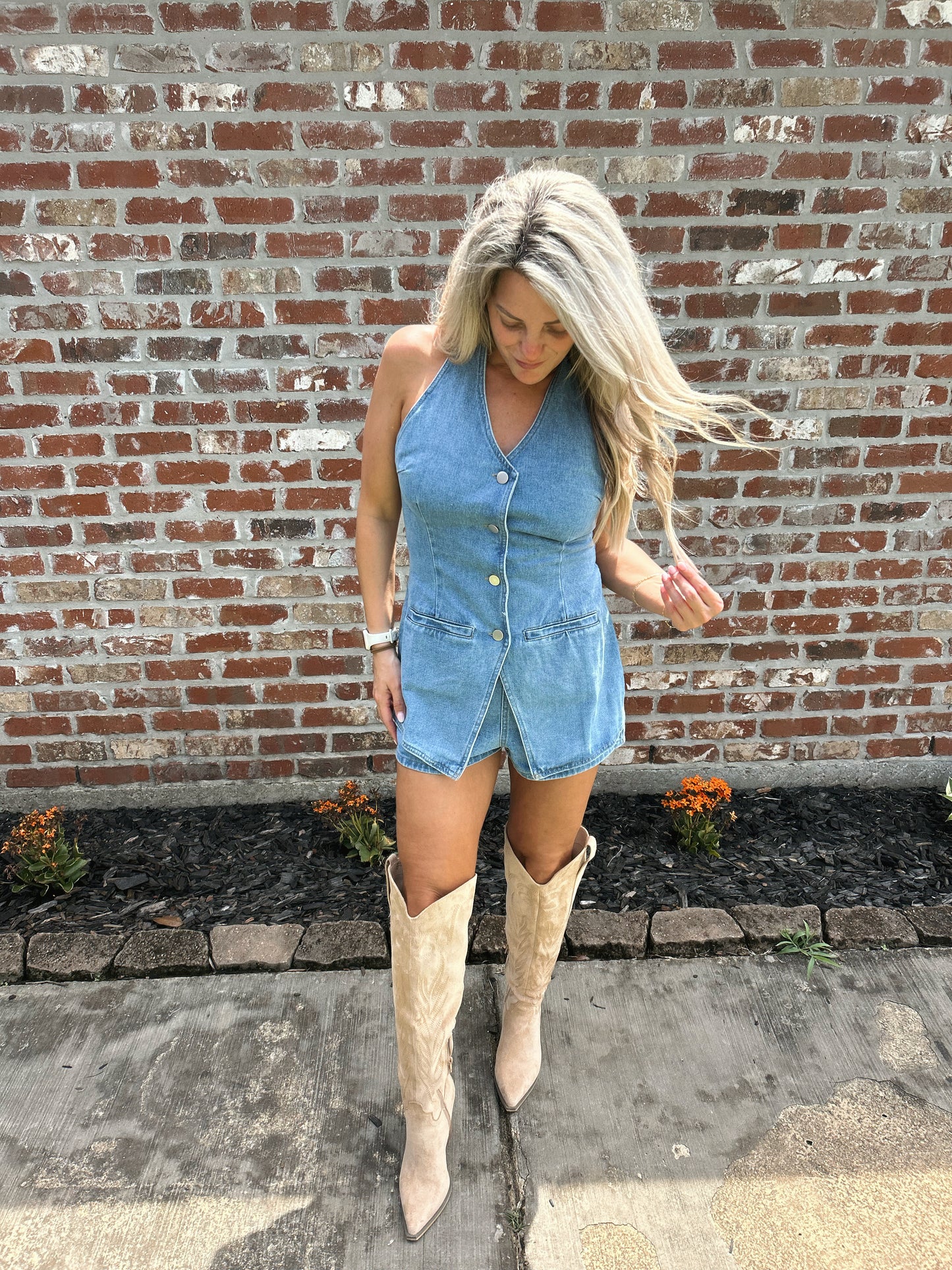 Rodeo Drive Denim Romper
