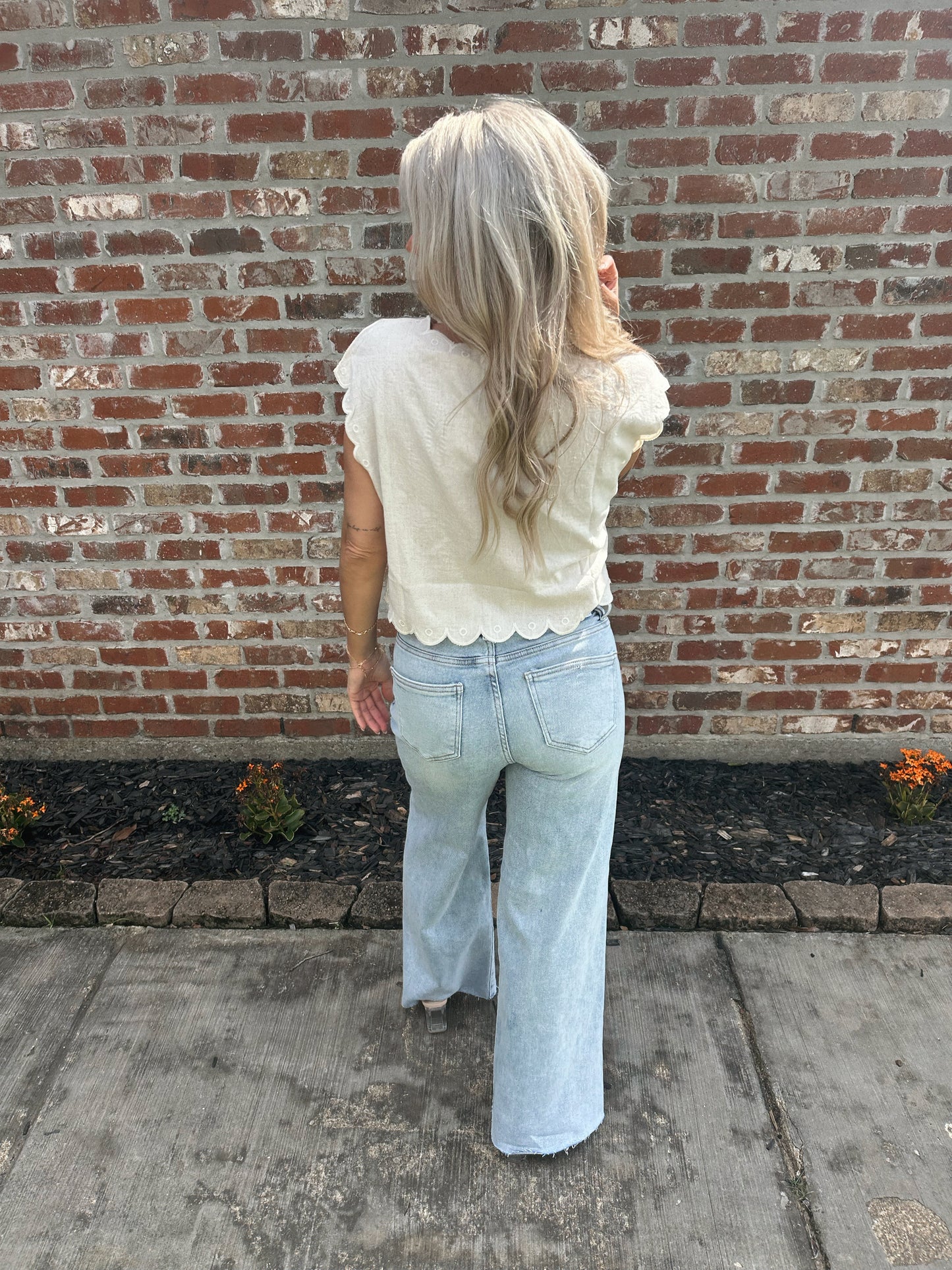 Eyelet Embroidered Tank