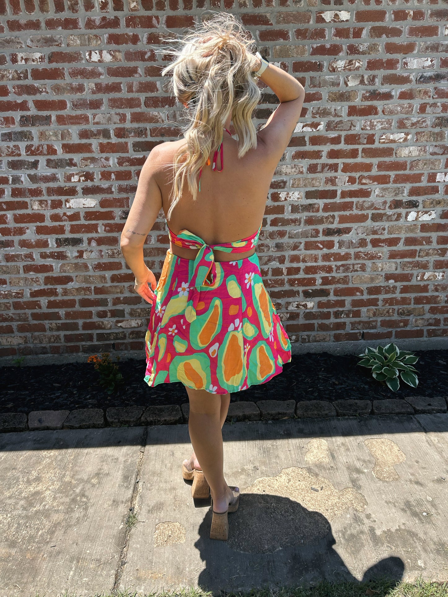 Cut Out Halter Dress