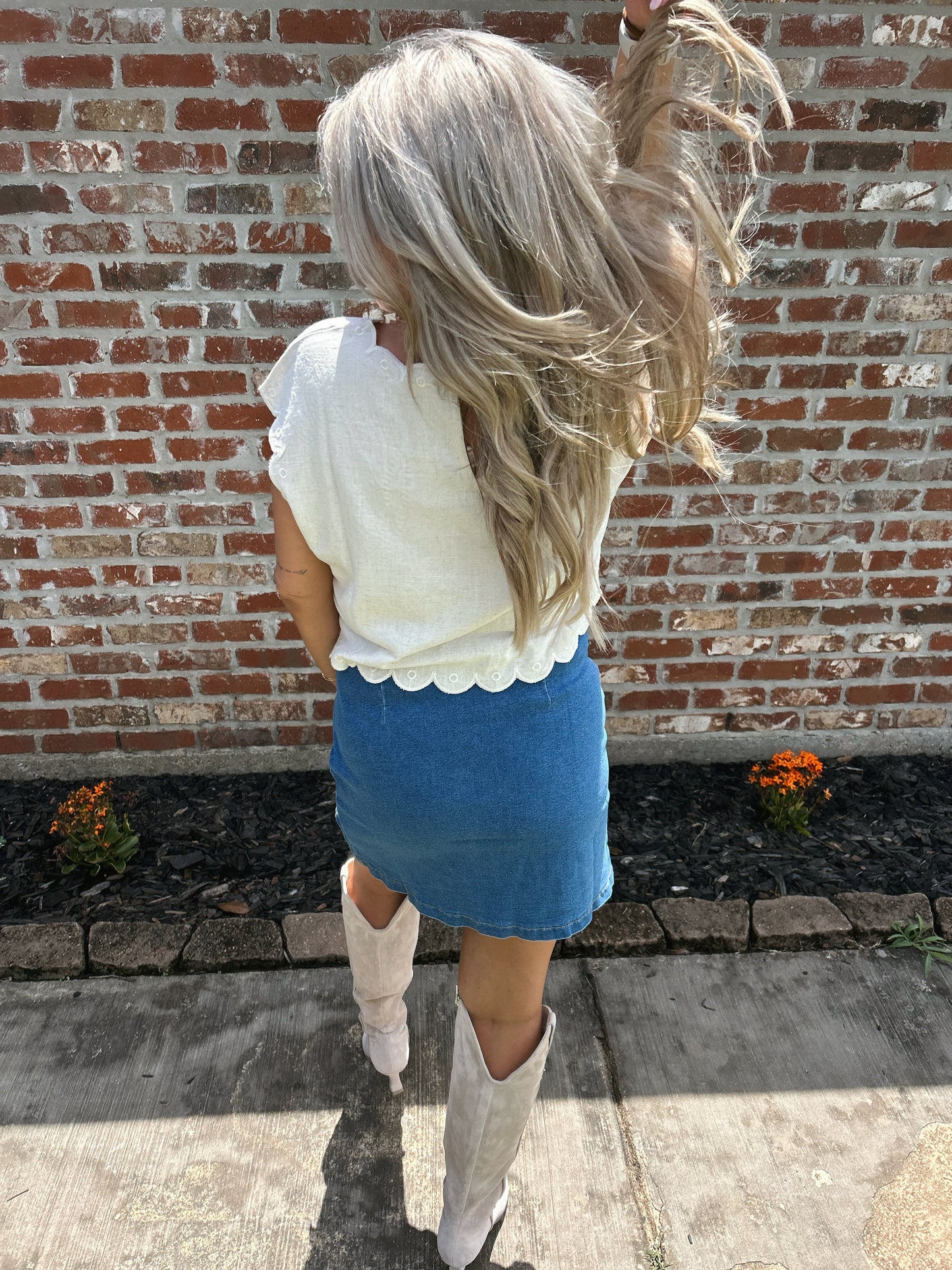 Eyelet Embroidered Tank