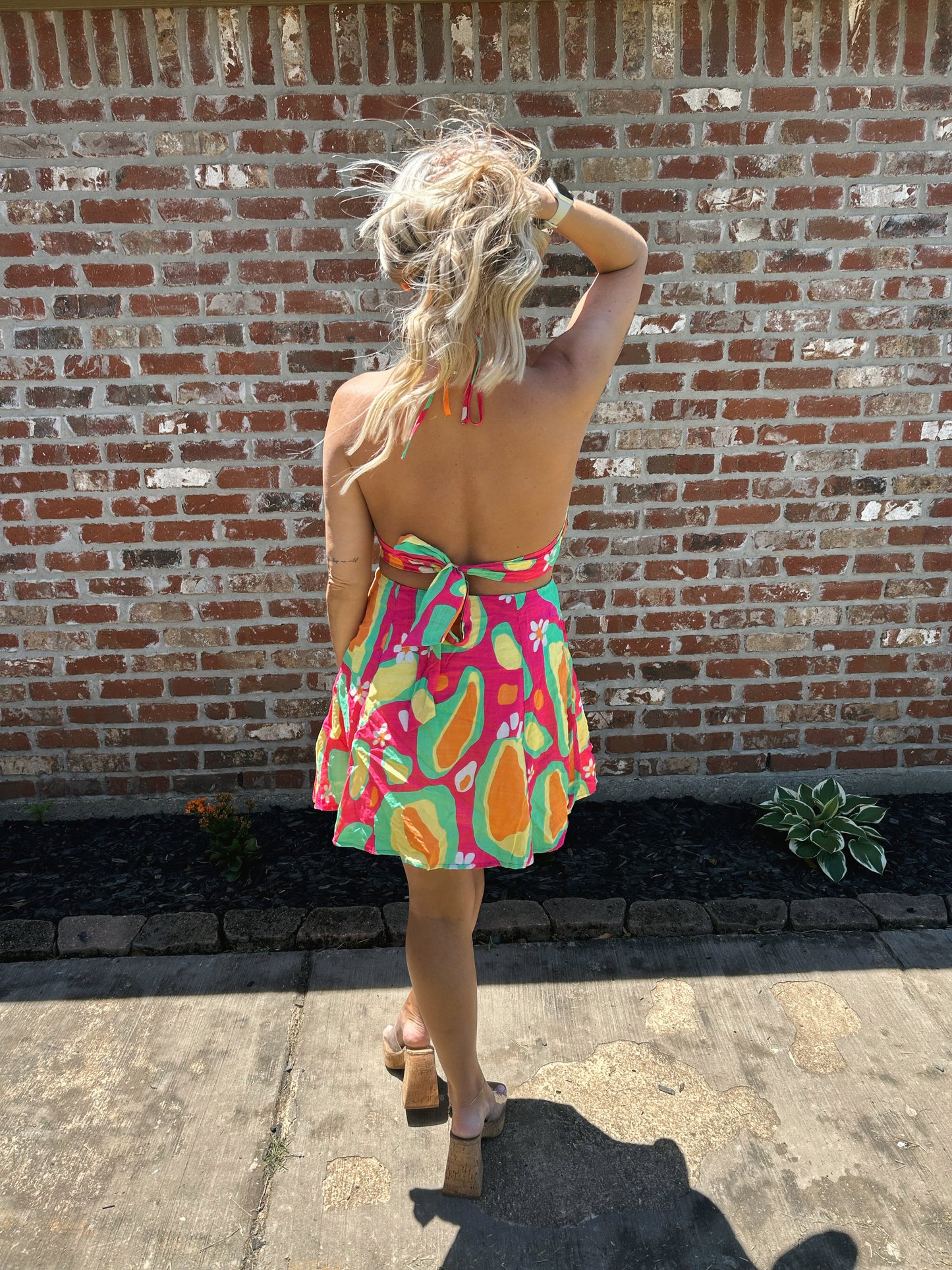 Cut Out Halter Dress