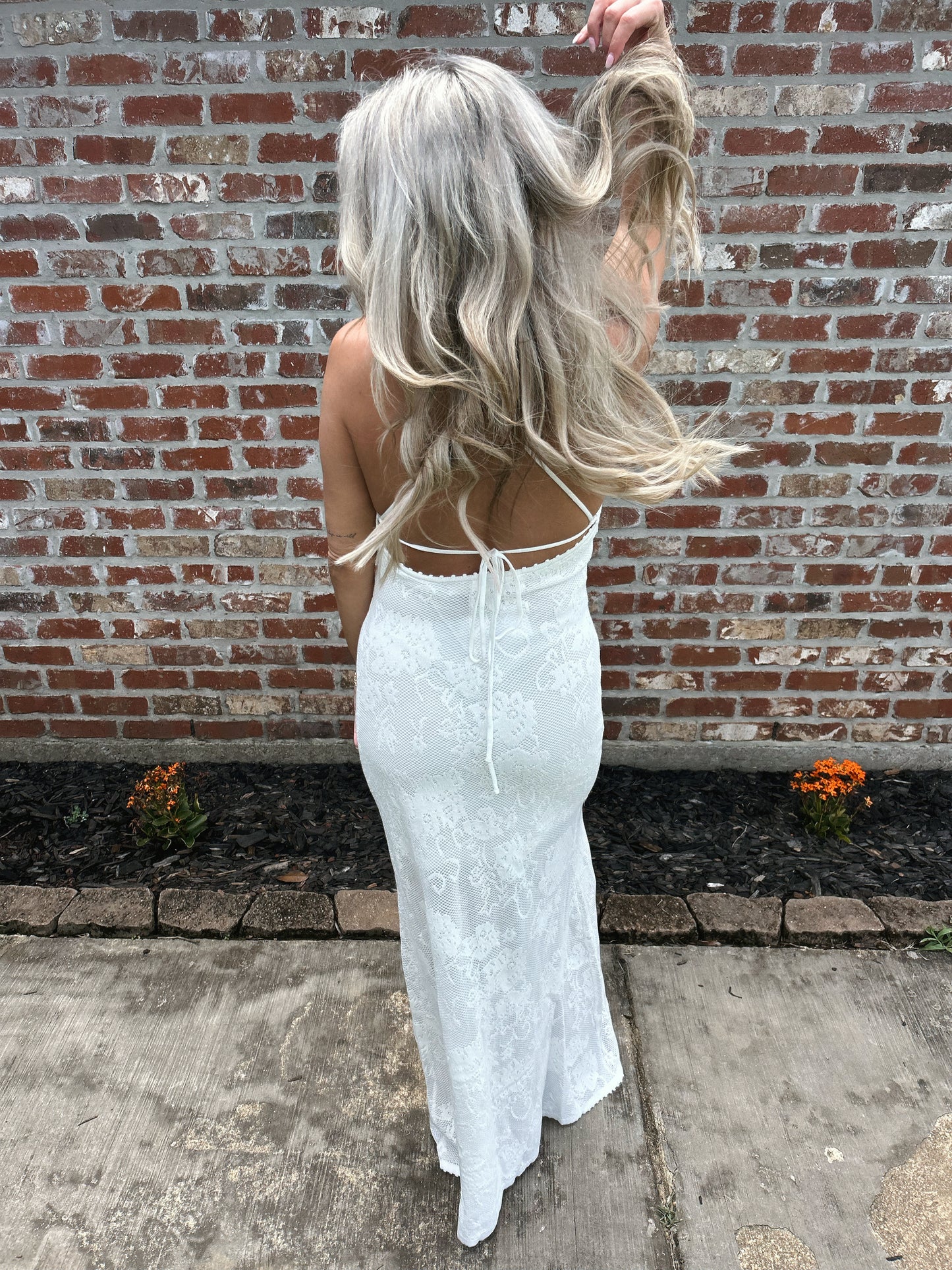 Palms Maxi Dress -White