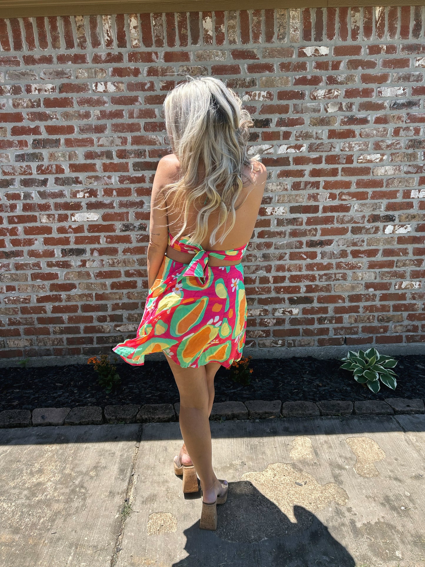 Cut Out Halter Dress