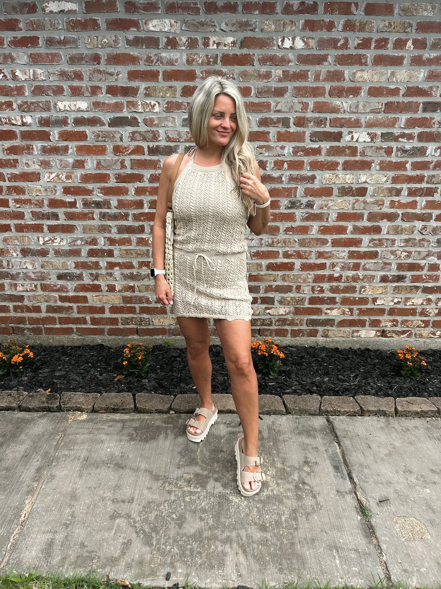 Making Waves Halter Dress