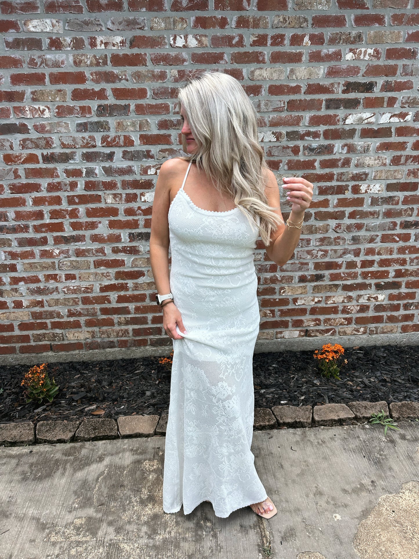 Palms Maxi Dress -White