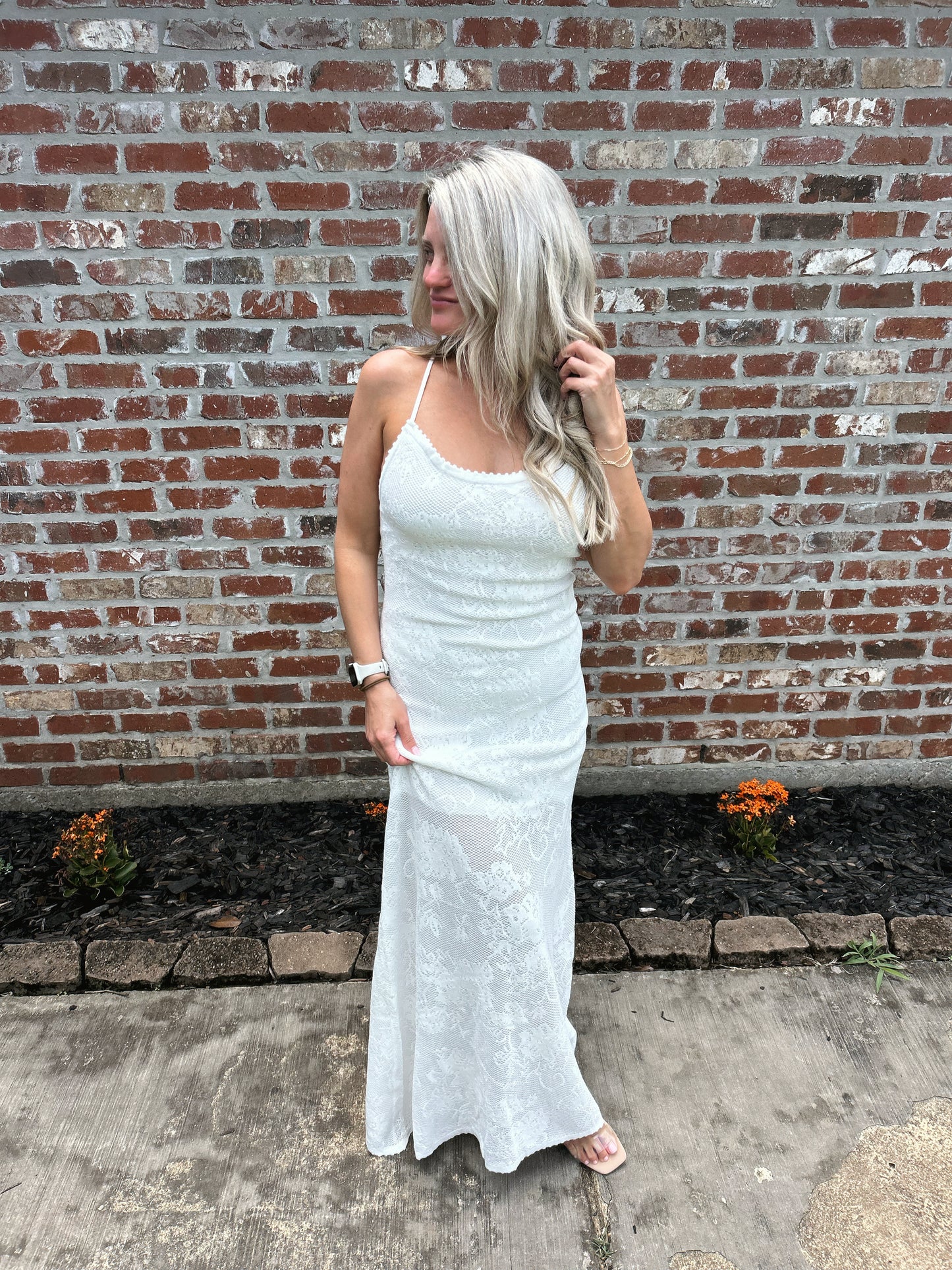 Palms Maxi Dress -White