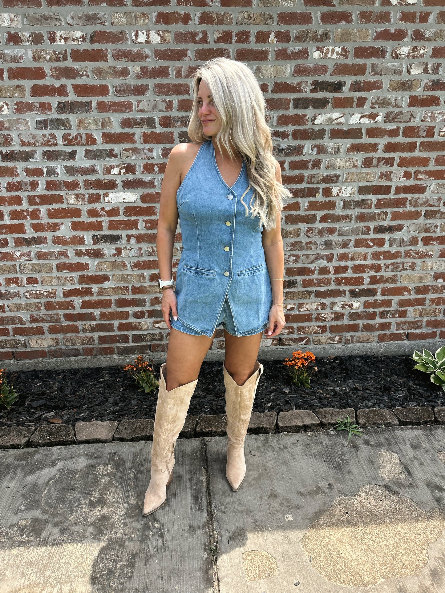 Rodeo Drive Denim Romper