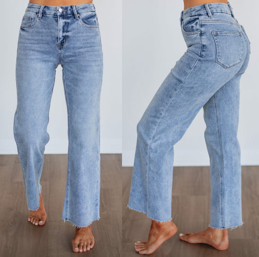 MICA Wide Leg Soft Denim Jeans