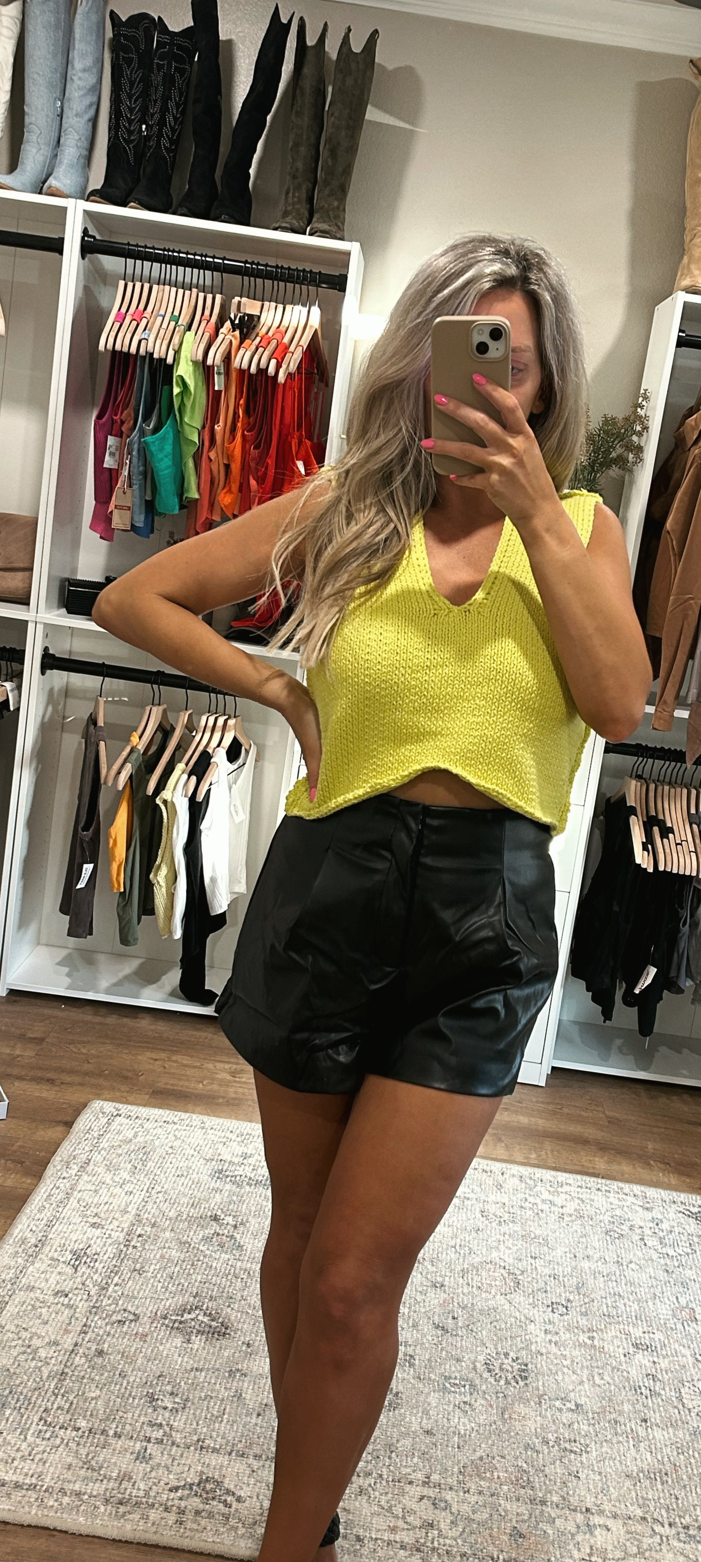 Endless Summer Knit Tank-LIME