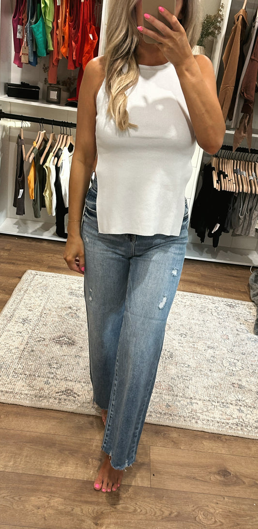 Gianna Side Slit Knit Top