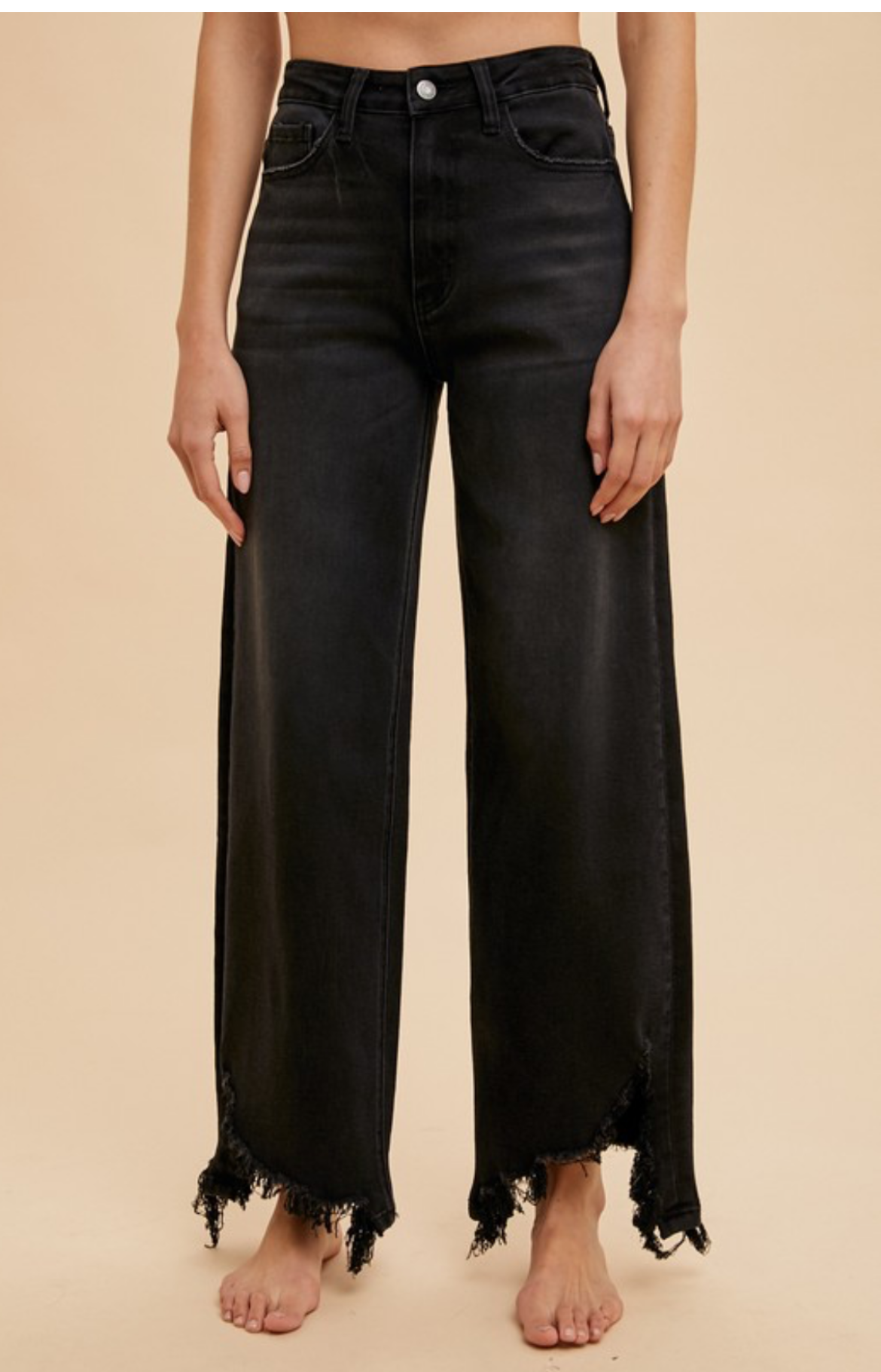 Annie Straight Leg Jeans-BLACK