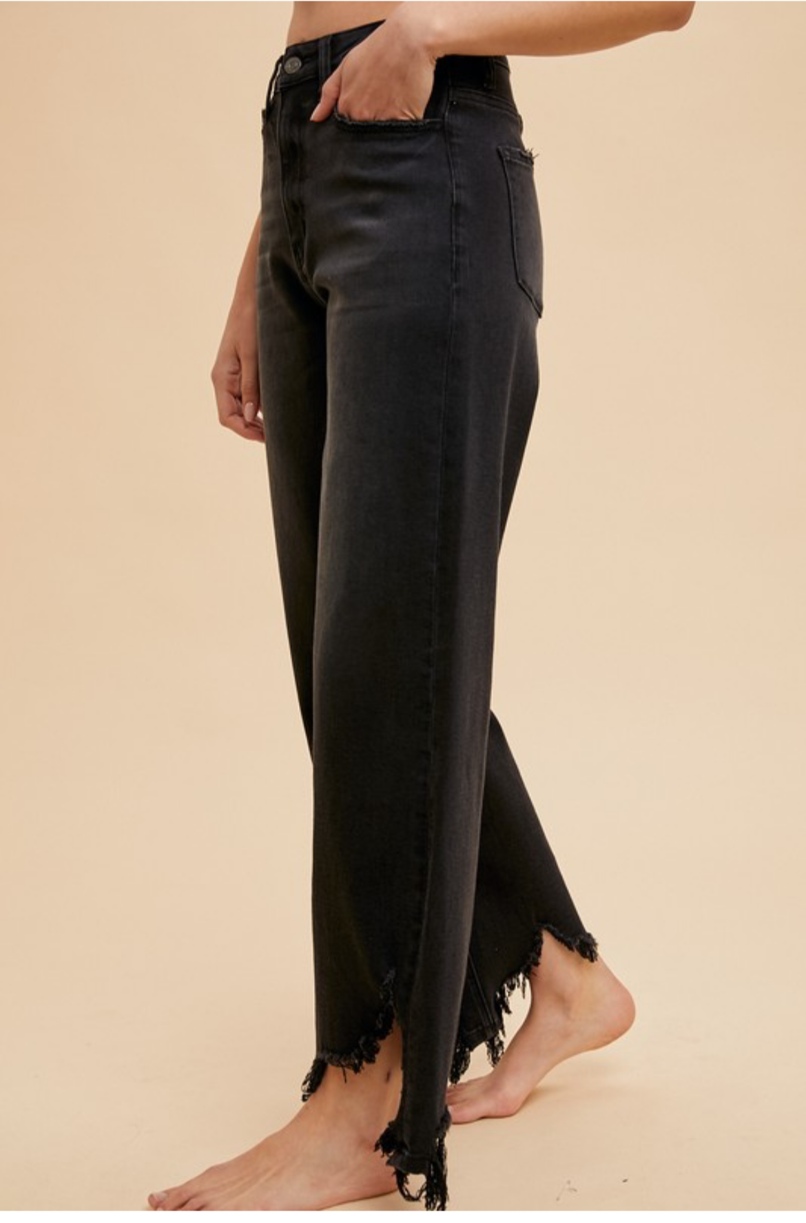 Annie Straight Leg Jeans-BLACK